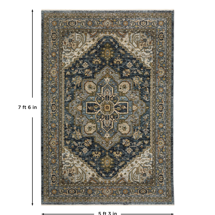 Oriental Weavers Aberdeen 1144Q Blue/Blue Area Rug