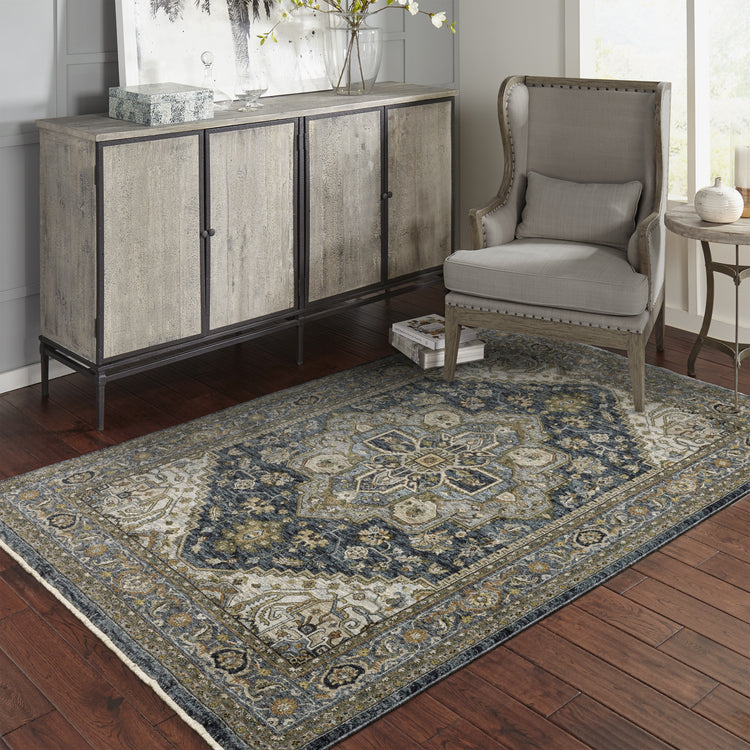 Oriental Weavers Aberdeen 1144Q Blue/Blue Area Rug