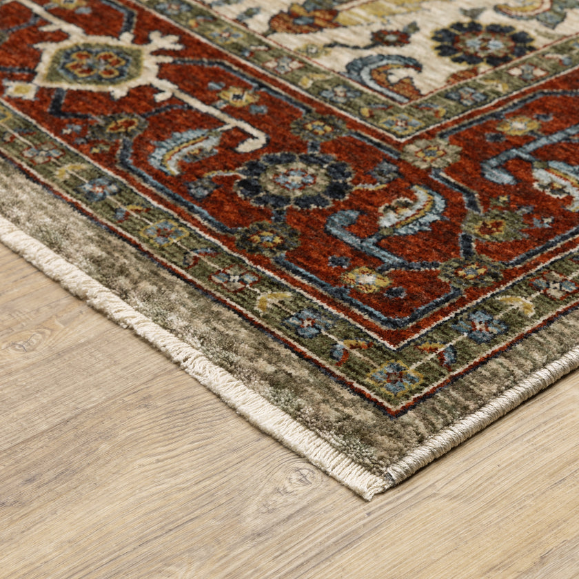 Oriental Weavers Aberdeen 144D Ivory/Red Area Rug