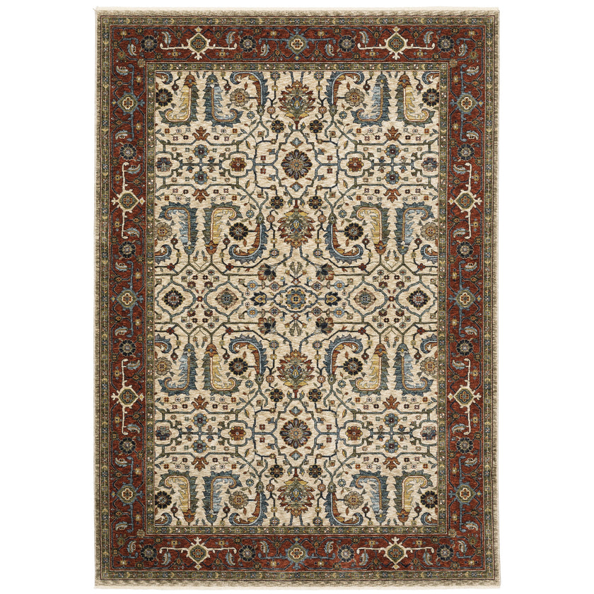 Oriental Weavers Aberdeen 144D Ivory/Red Area Rug