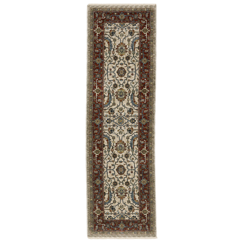 Oriental Weavers Aberdeen 144D Ivory/Red Area Rug