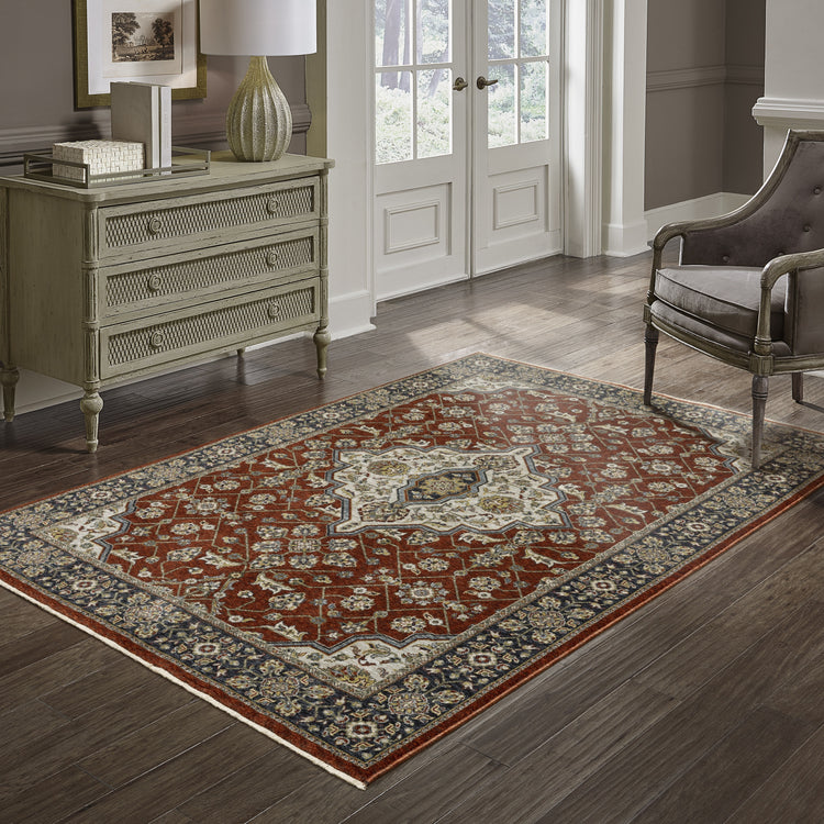 Oriental Weavers Aberdeen 4151R Red/Blue Area Rug