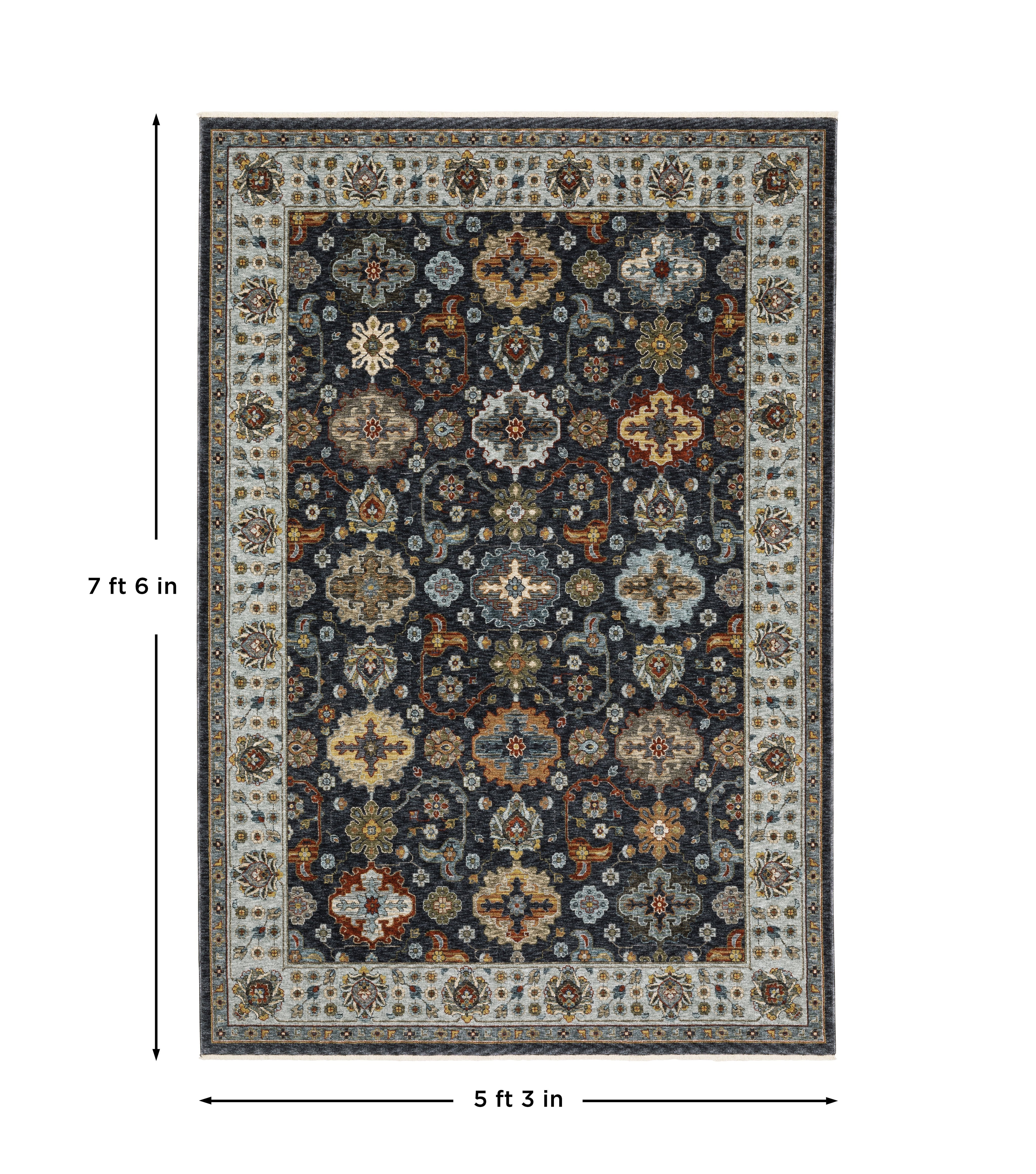 Oriental Weavers Aberdeen 561B Blue/Multi Area Rug