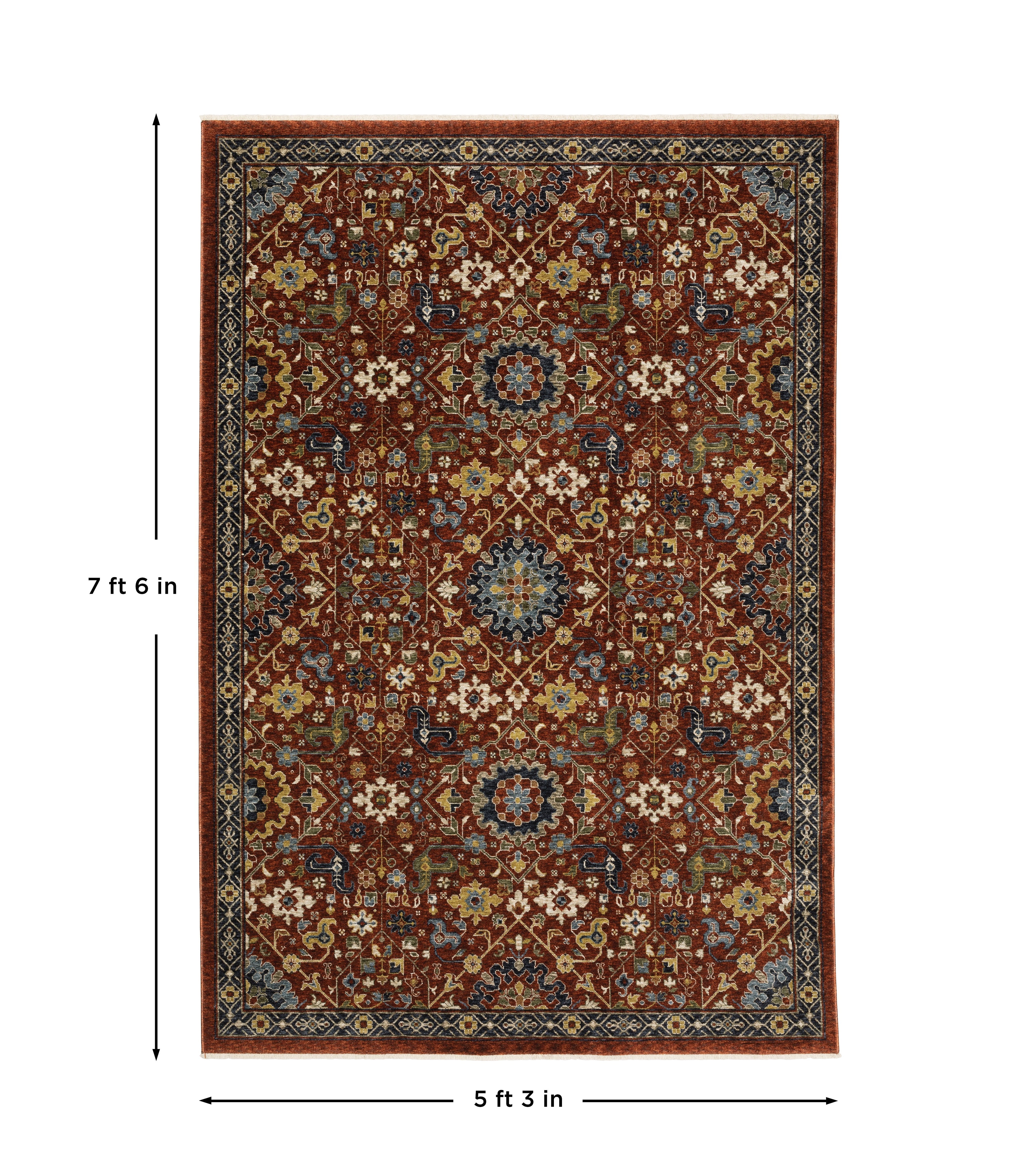 Oriental Weavers Aberdeen 6R Red/Multi Area Rug