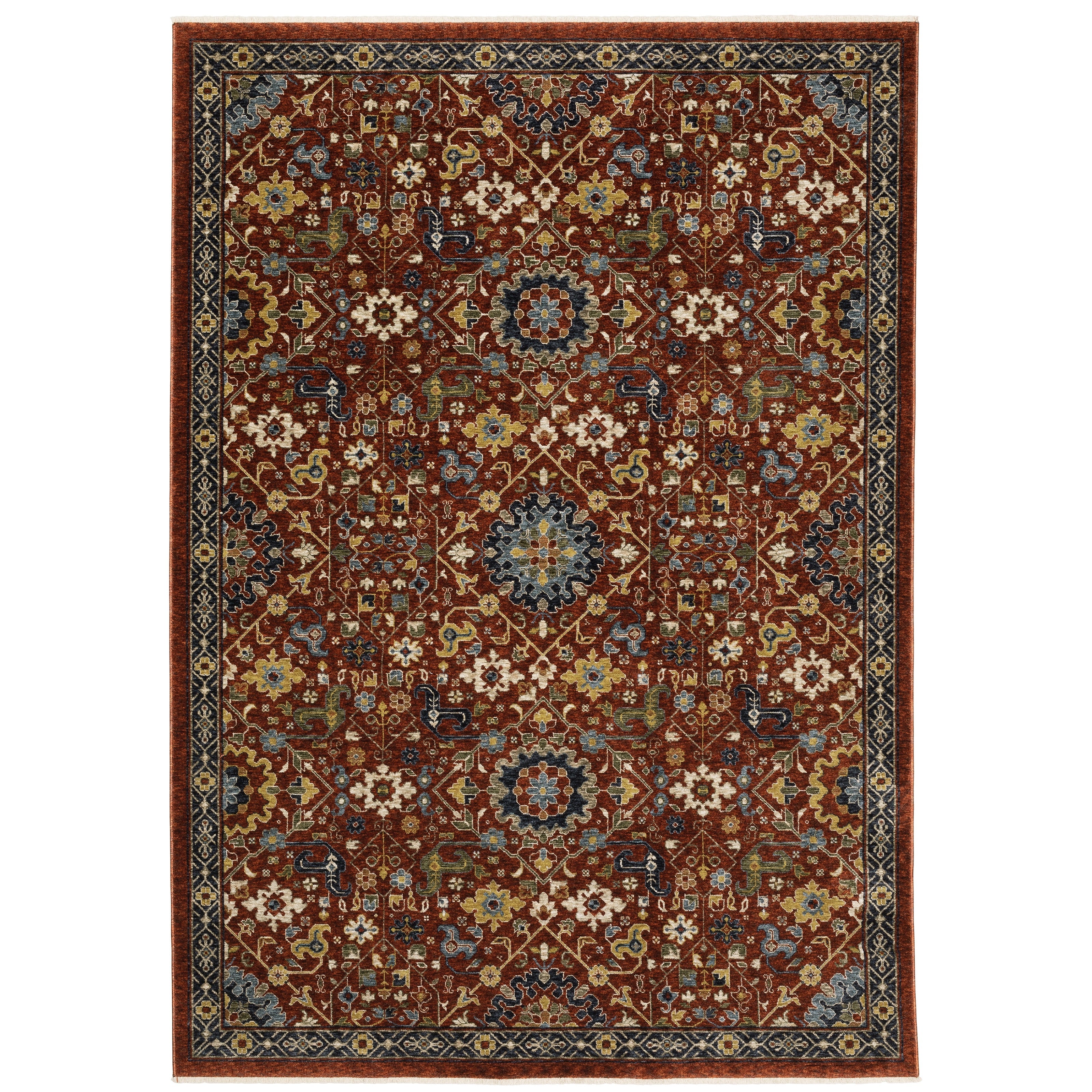 Oriental Weavers Aberdeen 6R Red/Multi Area Rug
