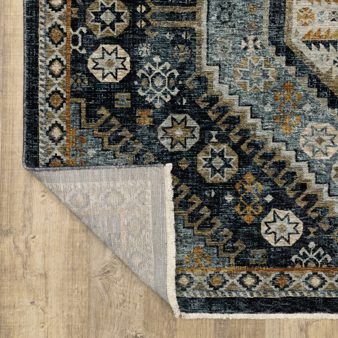 Oriental Weavers Aberdeen 7150B Blue/Gold Area Rug