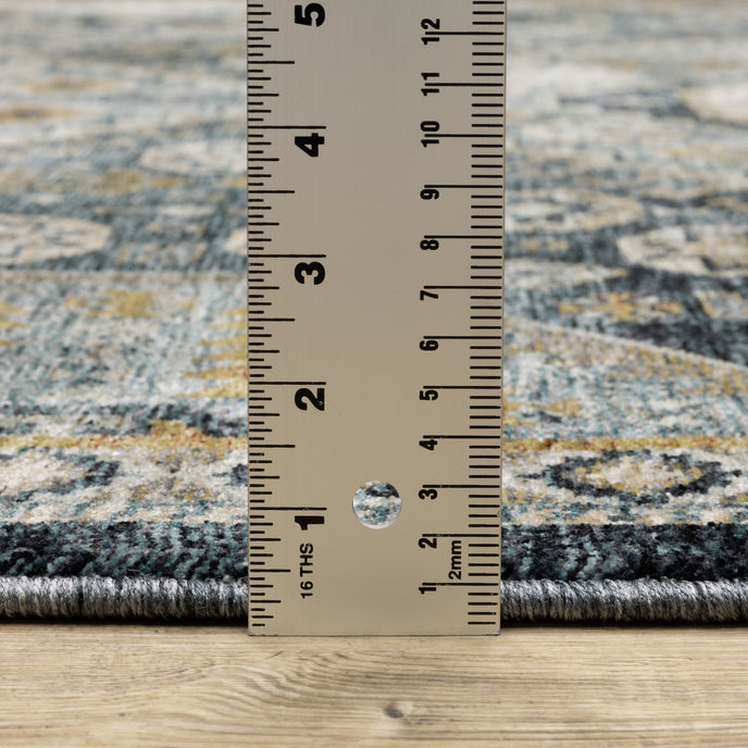 Oriental Weavers Aberdeen 7150B Blue/Gold Area Rug