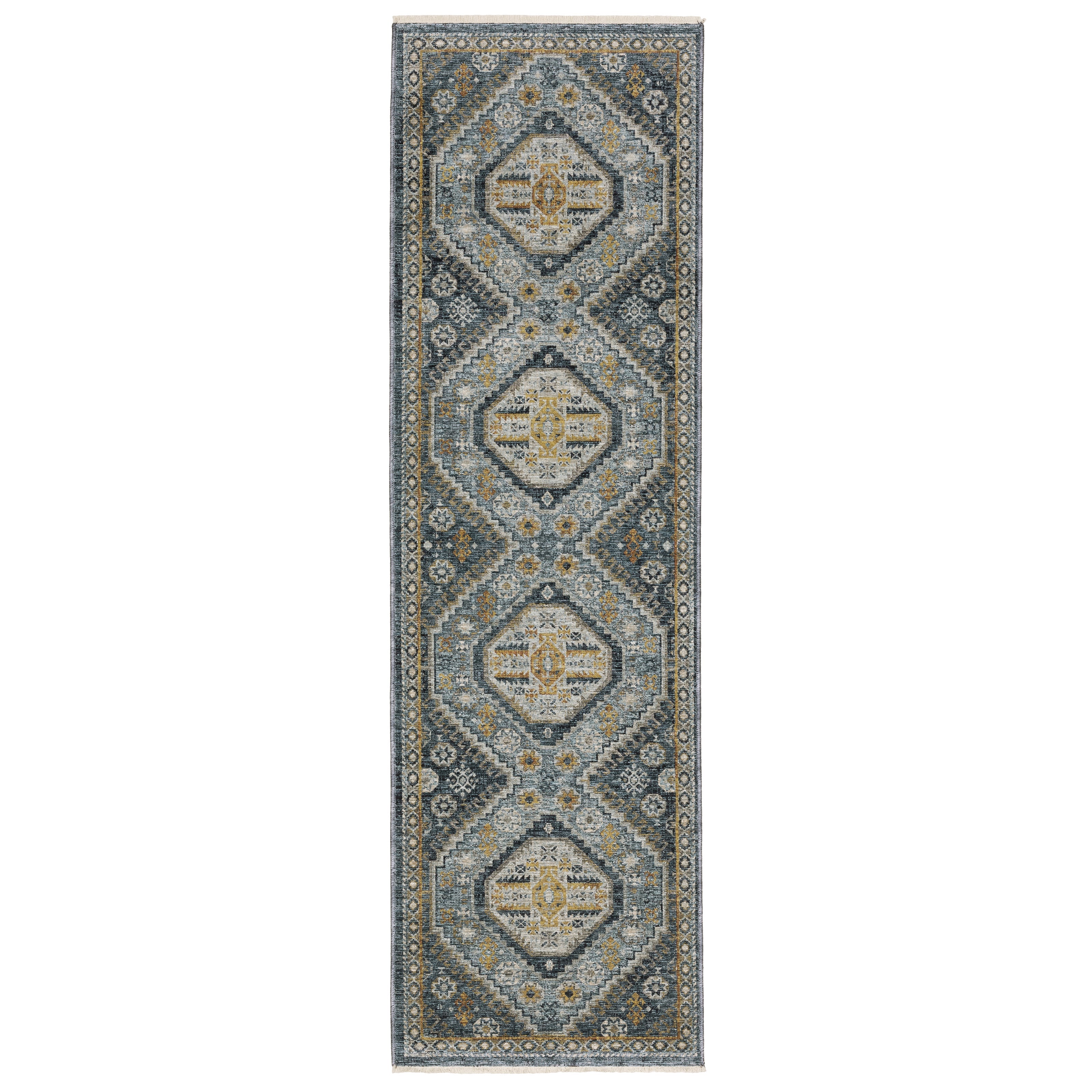 Oriental Weavers Aberdeen 7150B Blue/Gold Area Rug