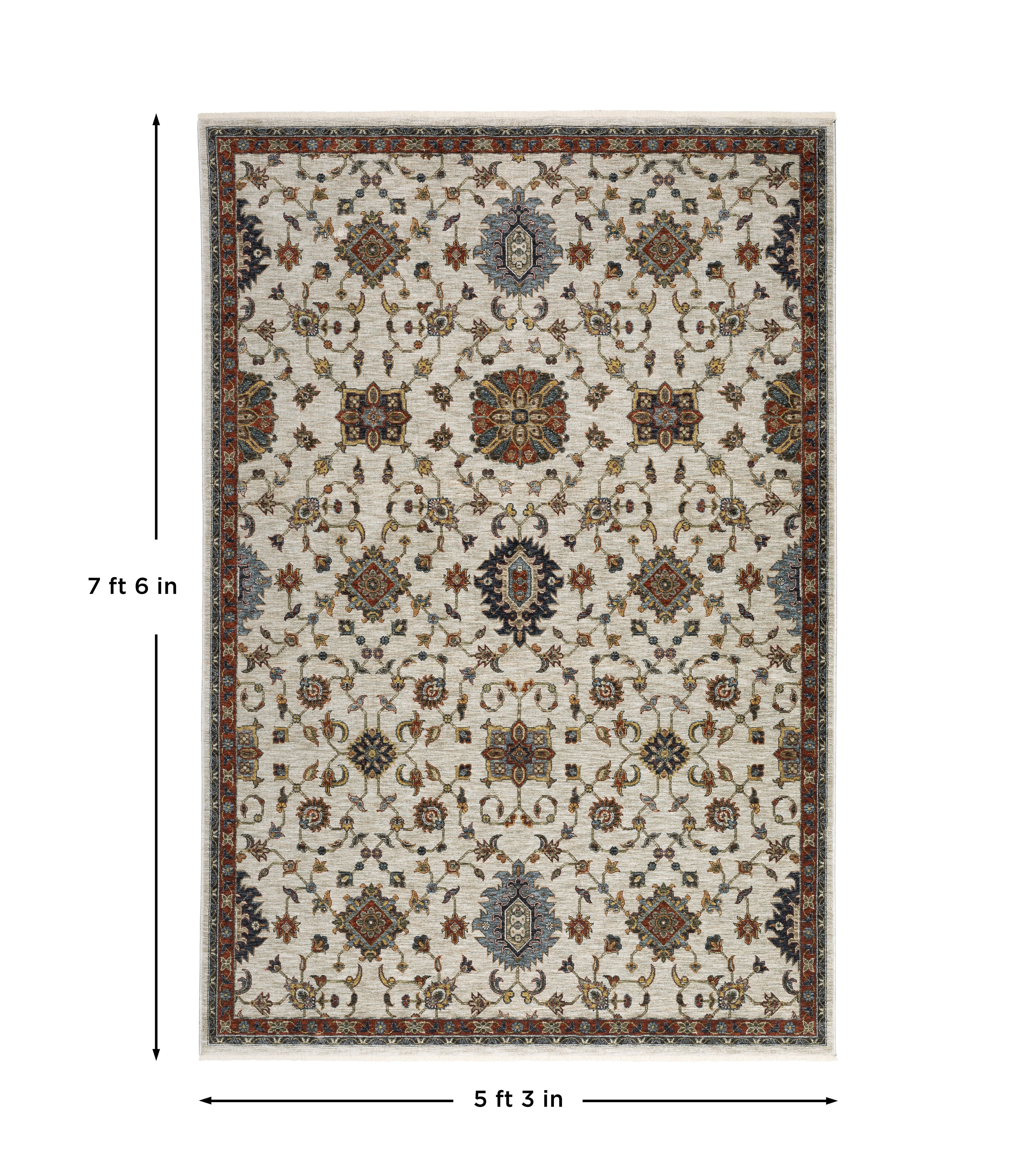 Oriental Weavers Aberdeen 751W Ivory/Multi Area Rug