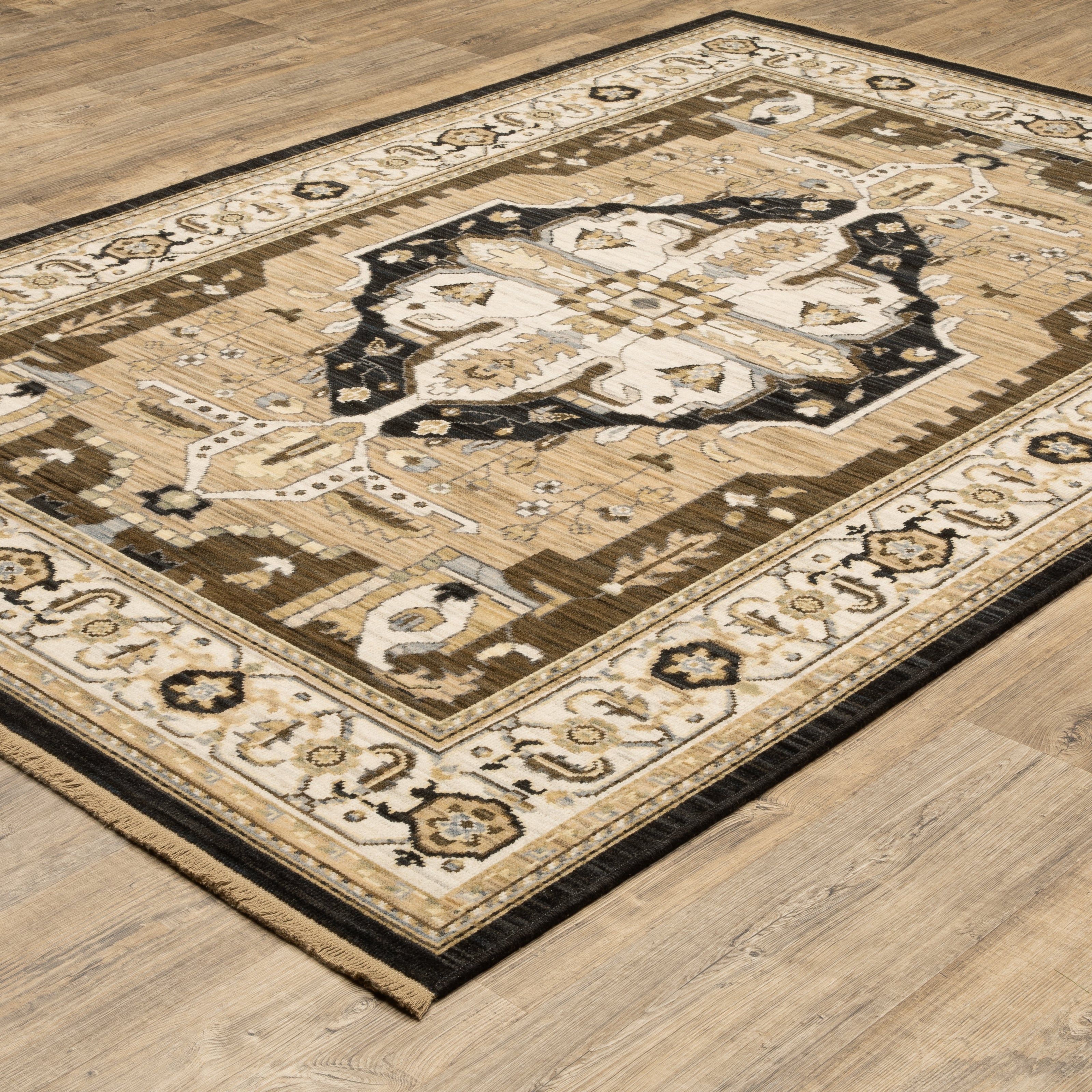 Oriental Weavers Acacia ACA08 Tan/Black Area Rug