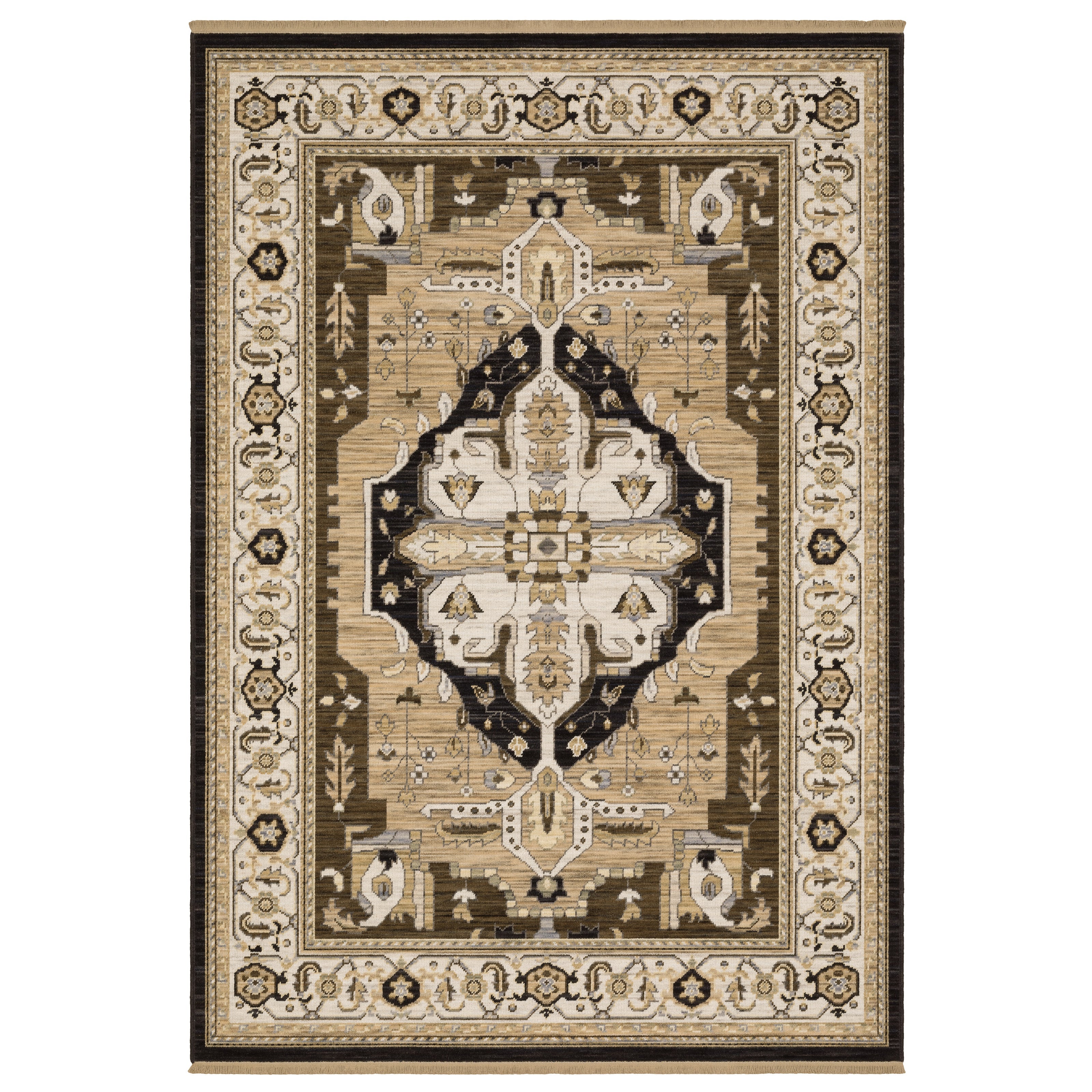 Oriental Weavers Acacia ACA08 Tan/Black Area Rug