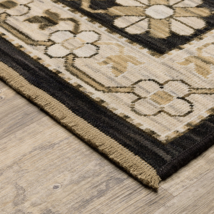 Oriental Weavers Acacia ACA10 Black/Beige Area Rug