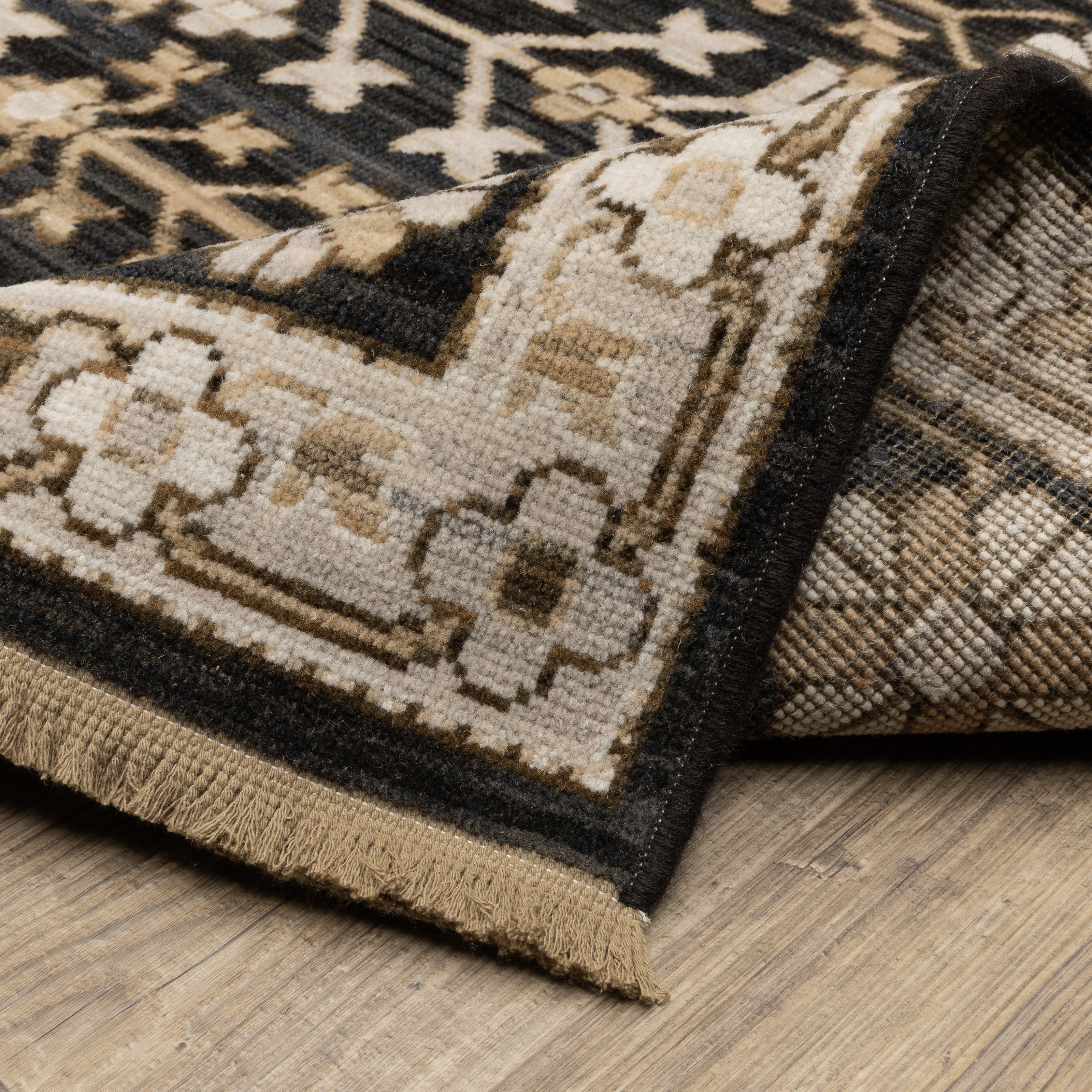Oriental Weavers Acacia ACA10 Black/Beige Area Rug