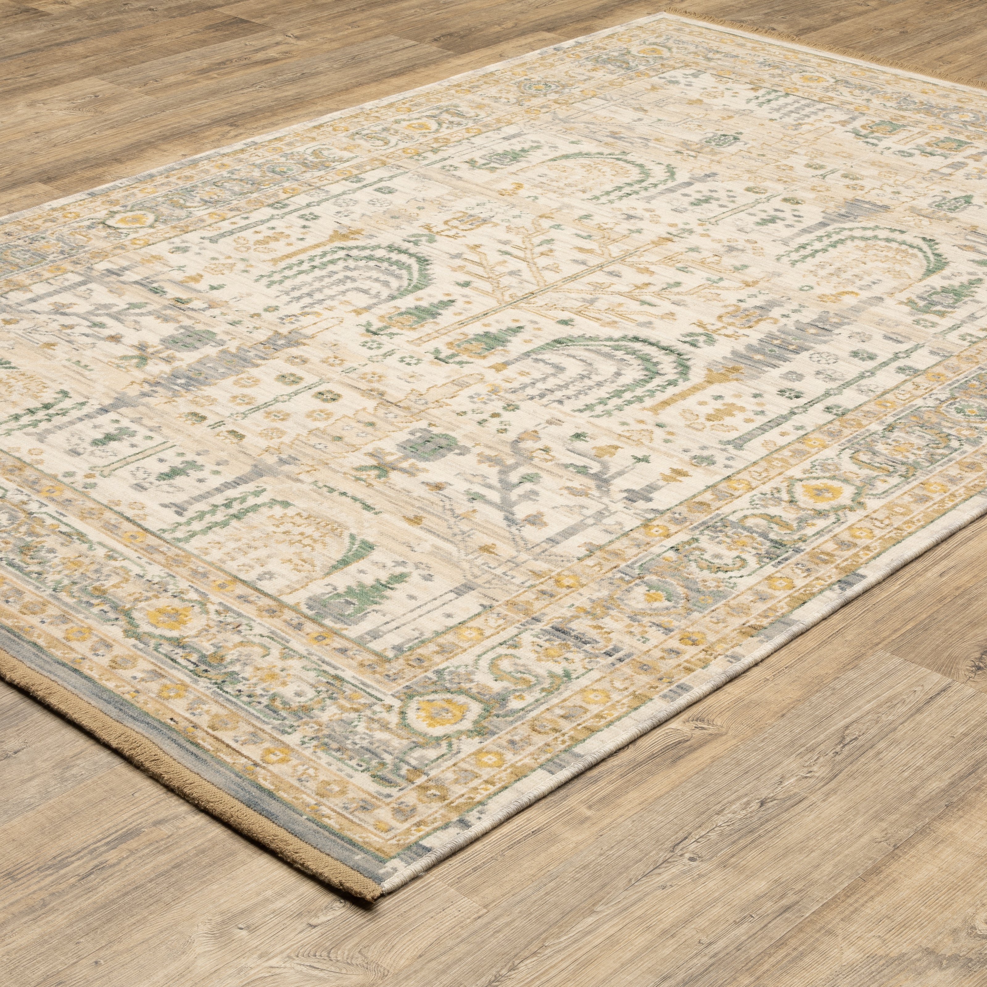 Oriental Weavers Acacia ACA14 Beige/Green Area Rug