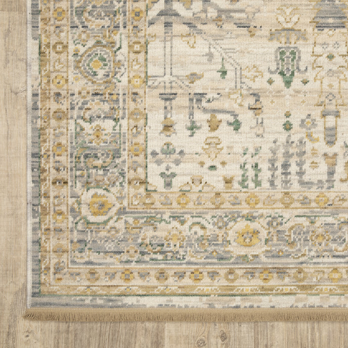 Oriental Weavers Acacia ACA14 Beige/Green Area Rug