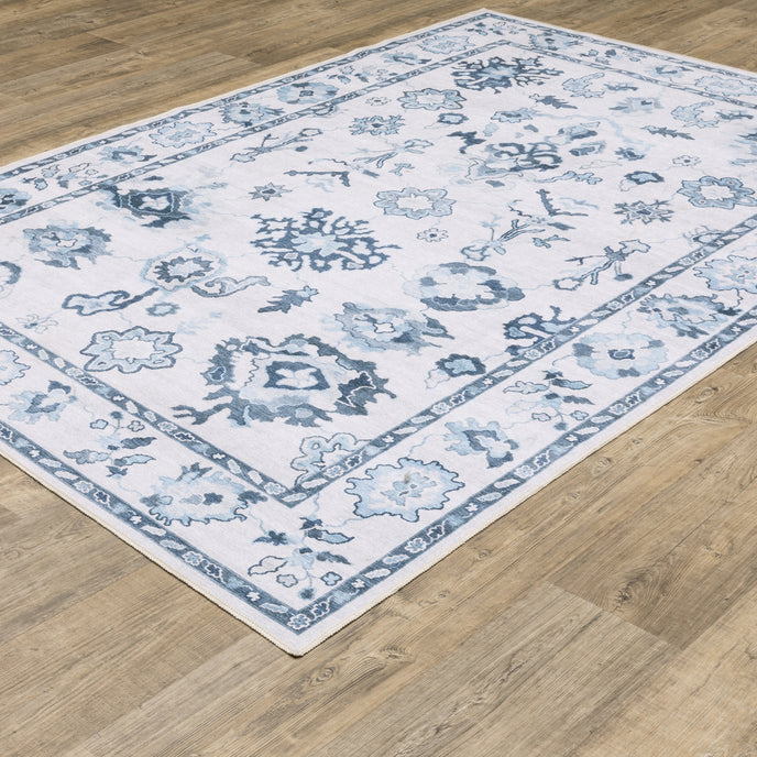 Oriental Weavers Addison ADD02 Ivory/Blue Area Rug