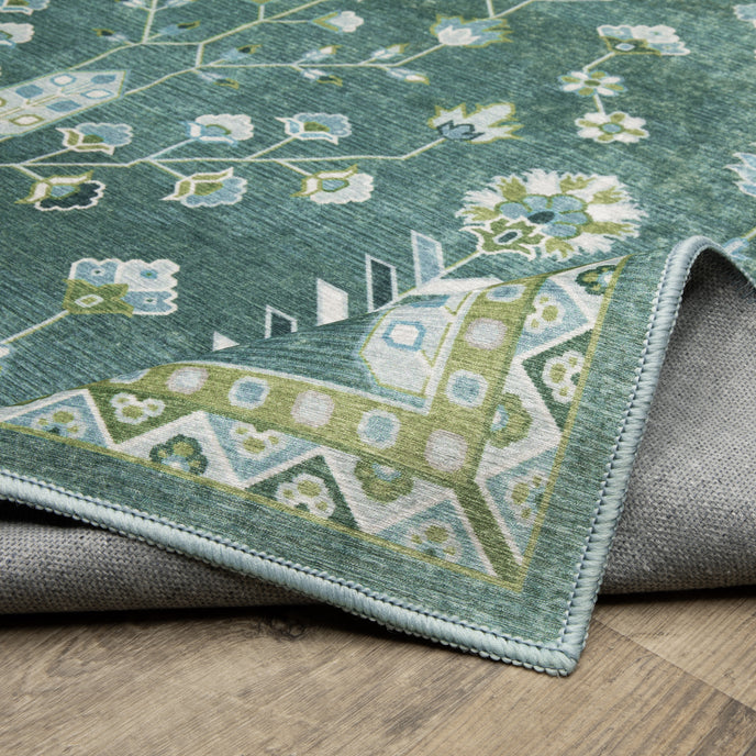Oriental Weavers Addison ADD08 Teal/Green Area Rug