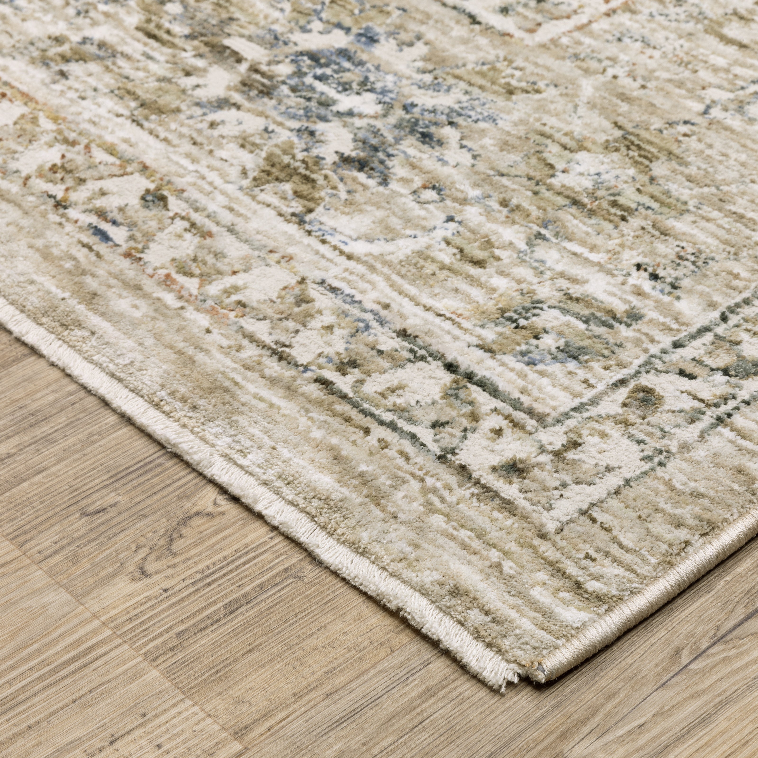Oriental Weavers Avalon AVA02 Beige/Blue Area Rug