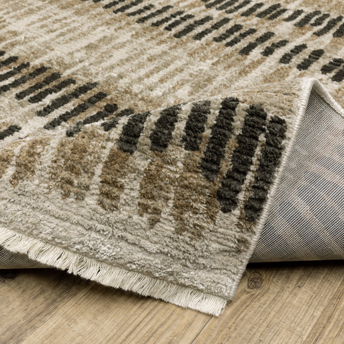 Oriental Weavers Bauer 8120D Beige/Charcoal Area Rug