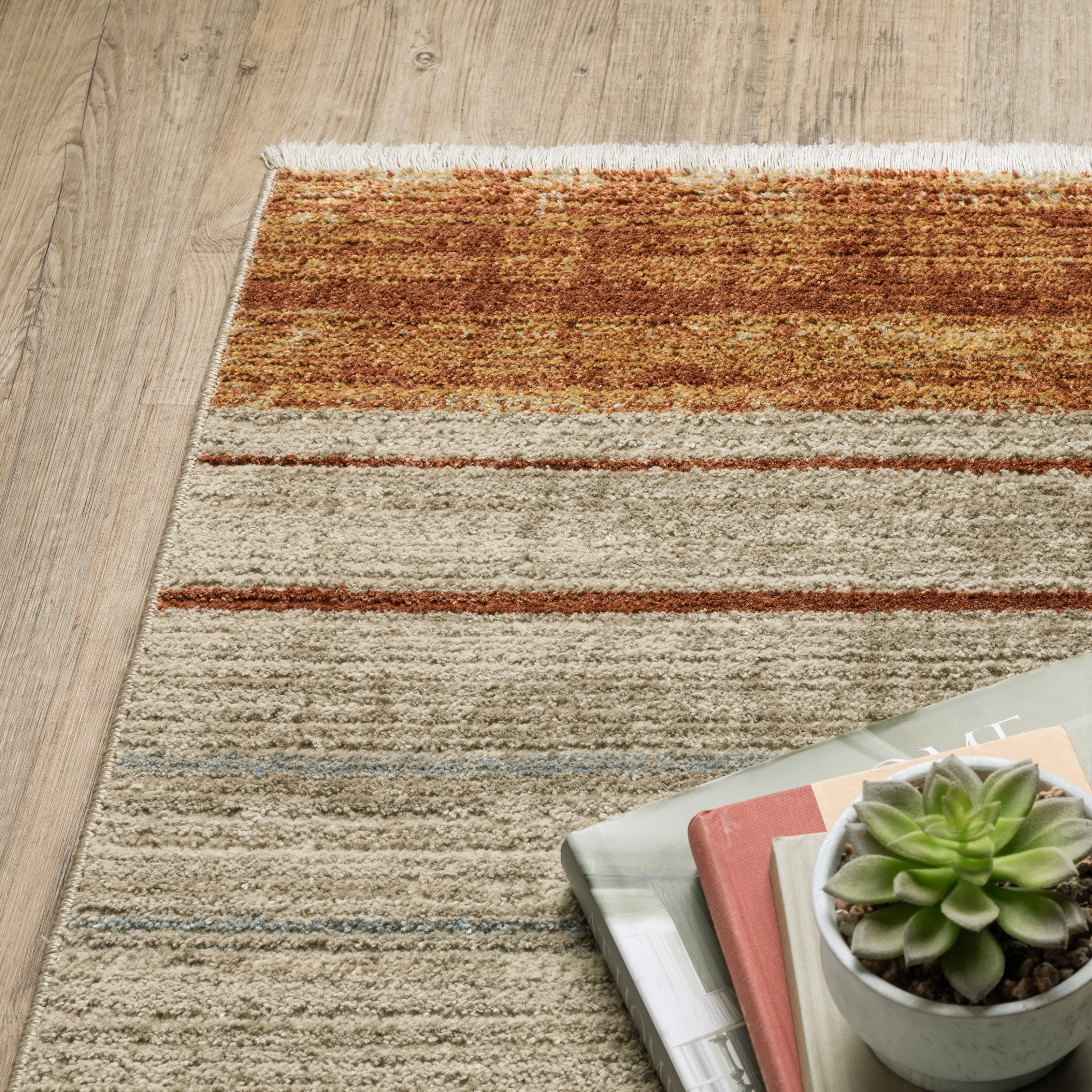Oriental Weavers Bauer 90R Rust/Gold Area Rug