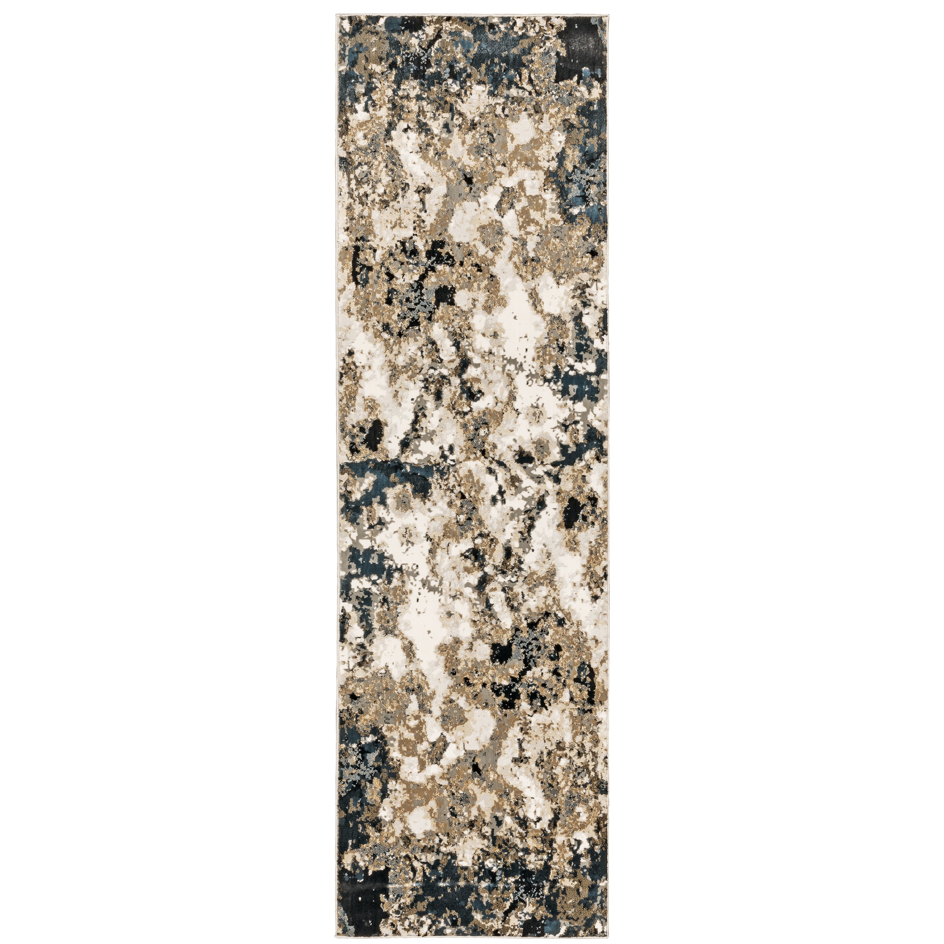 Oriental Weavers Bowen 1808Q  Navy/Gold Area Rug