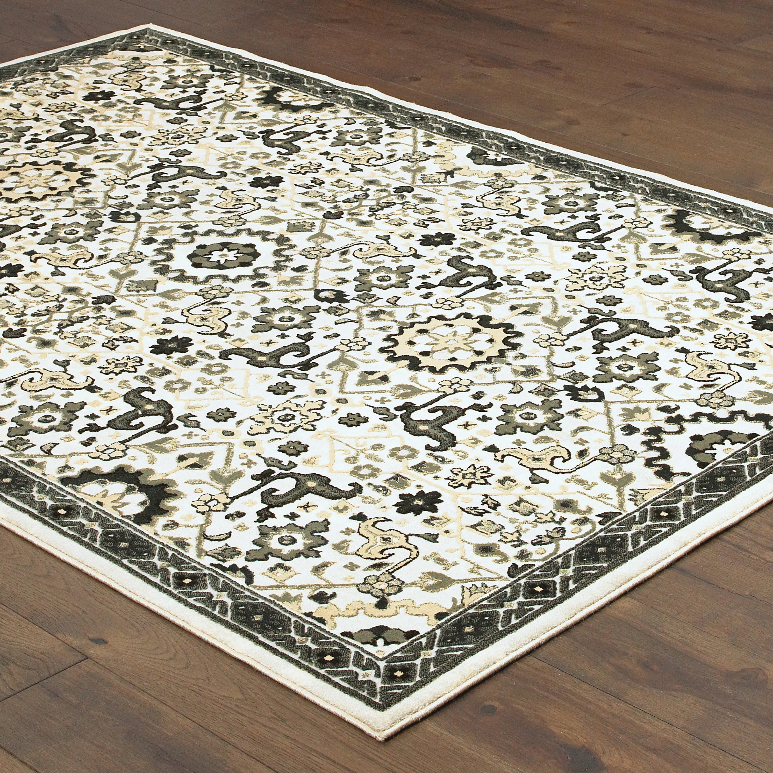 Oriental Weavers Bowen 73J Ivory/Navy Area Rug