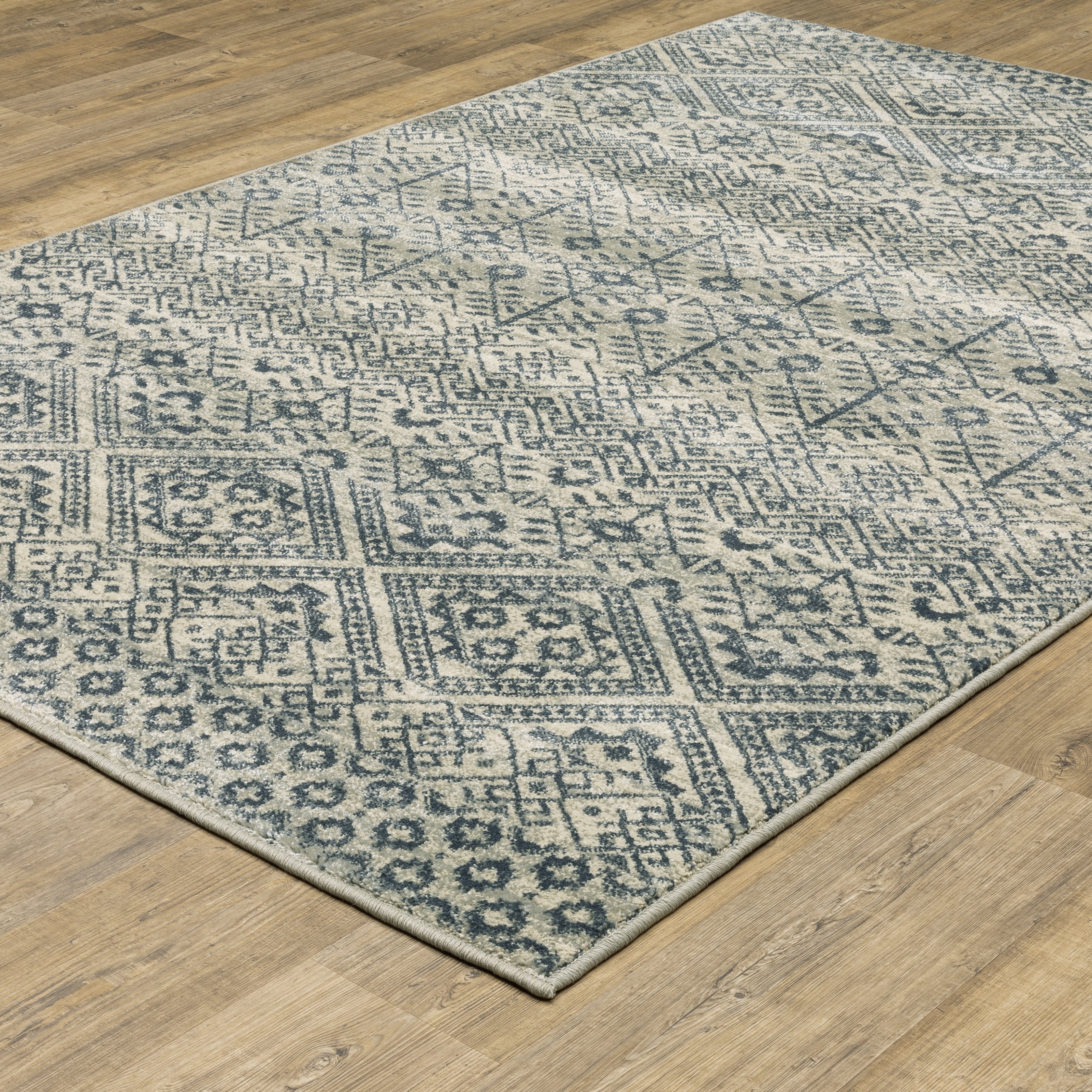Oriental Weavers Branson BR02A Blue/Beige Area Rug