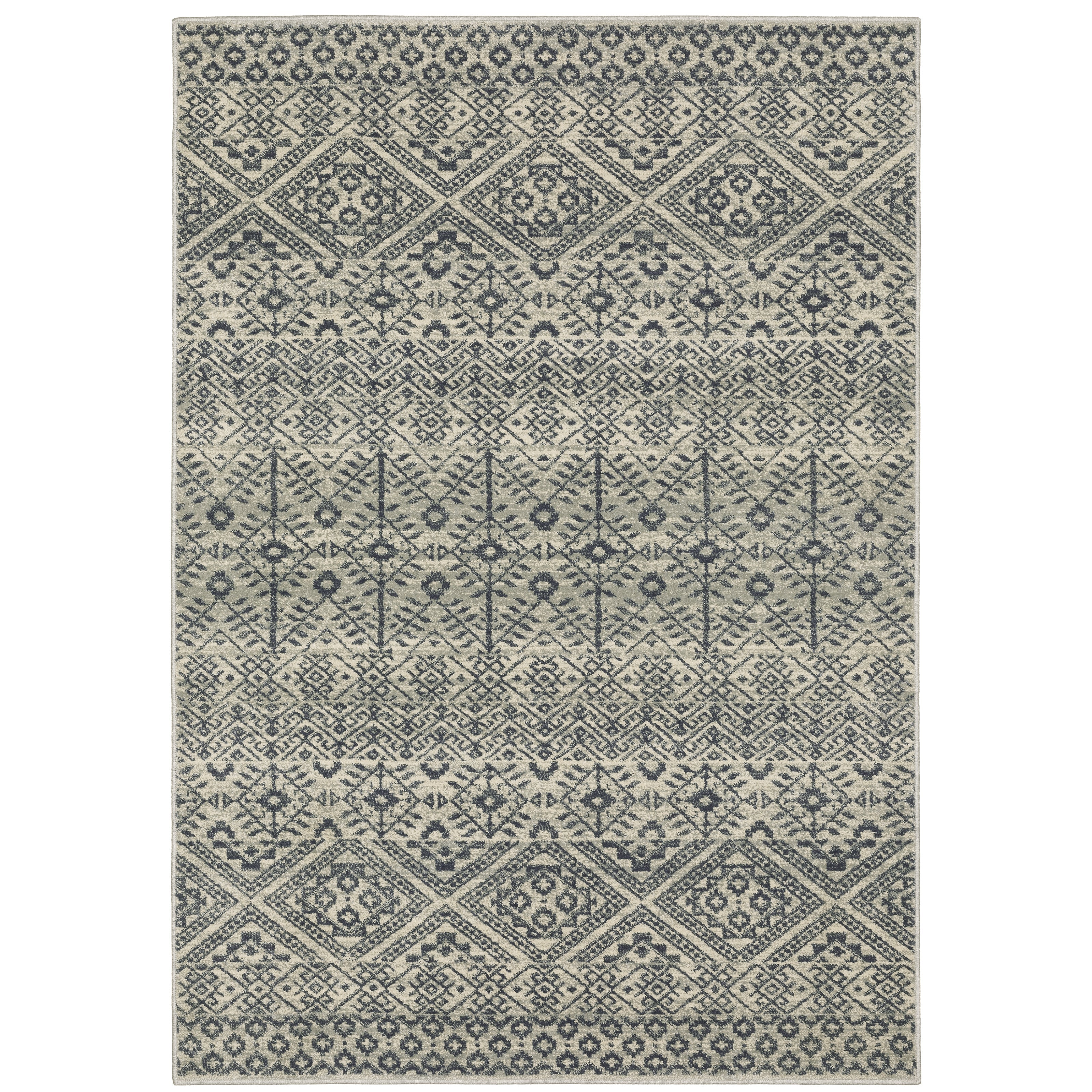 Oriental Weavers Branson BR02A Blue/Beige Area Rug