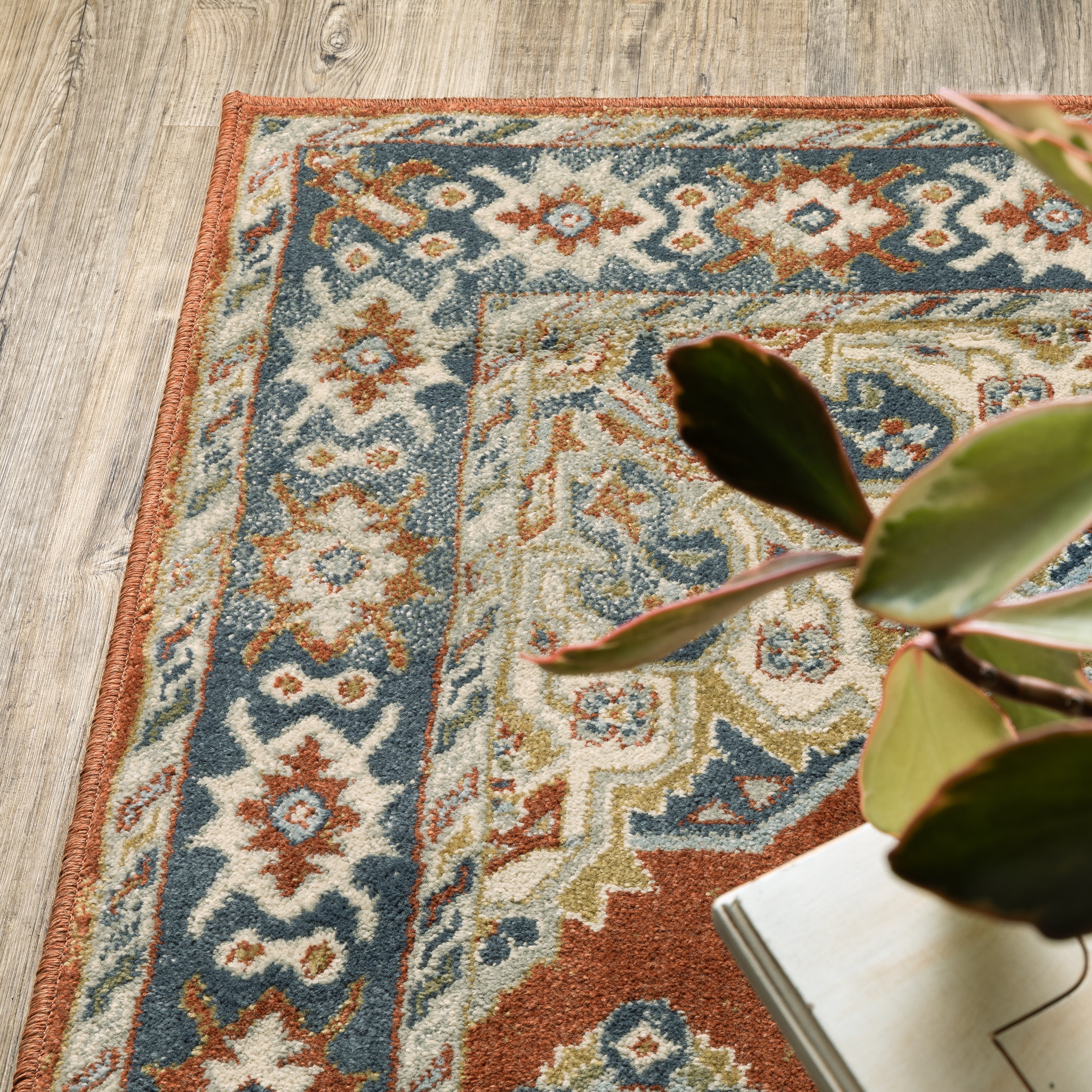 Oriental Weavers Branson BR04A Rust/Beige Area Rug