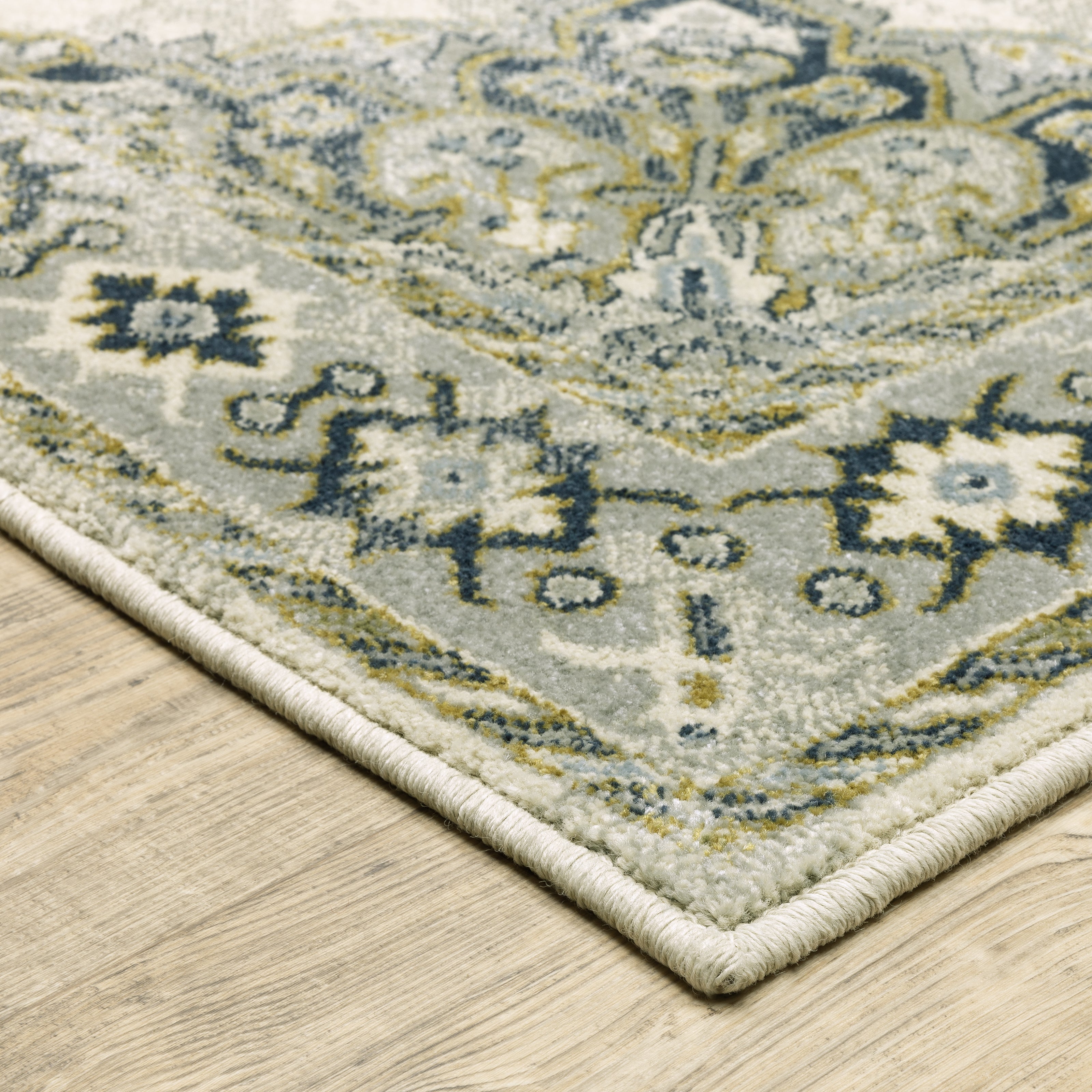 Oriental Weavers Branson BR04B Ivory/Blue Area Rug