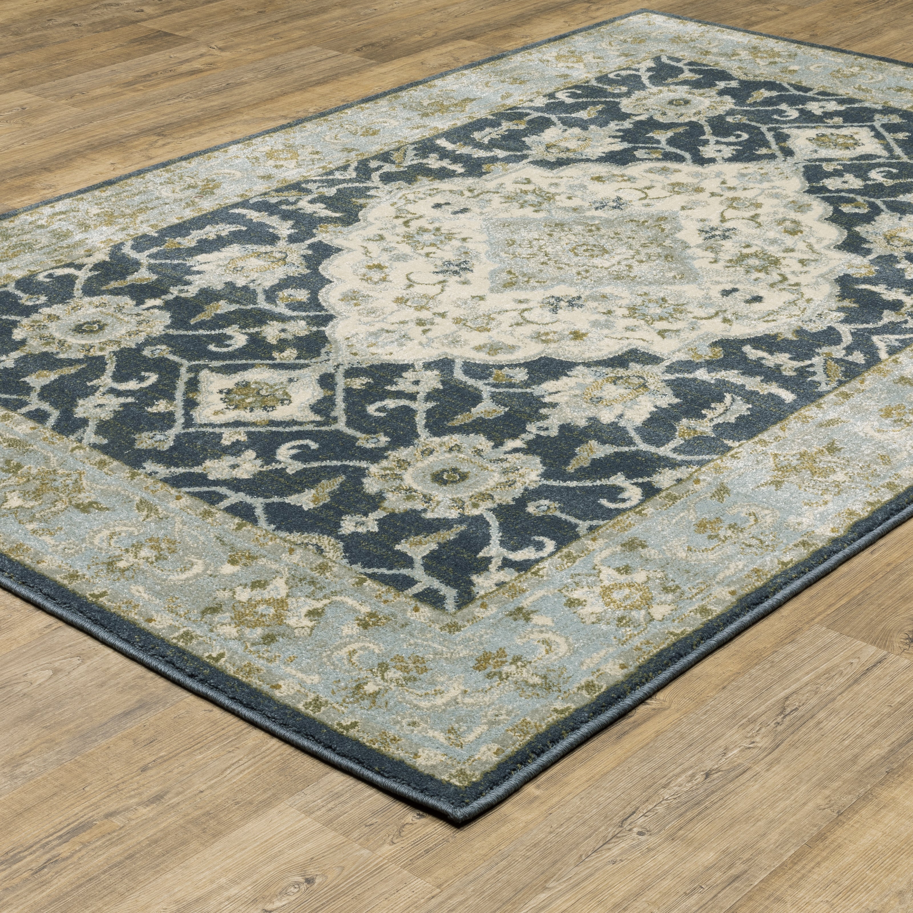 Oriental Weavers Branson BR05A Blue/Ivory Area Rug