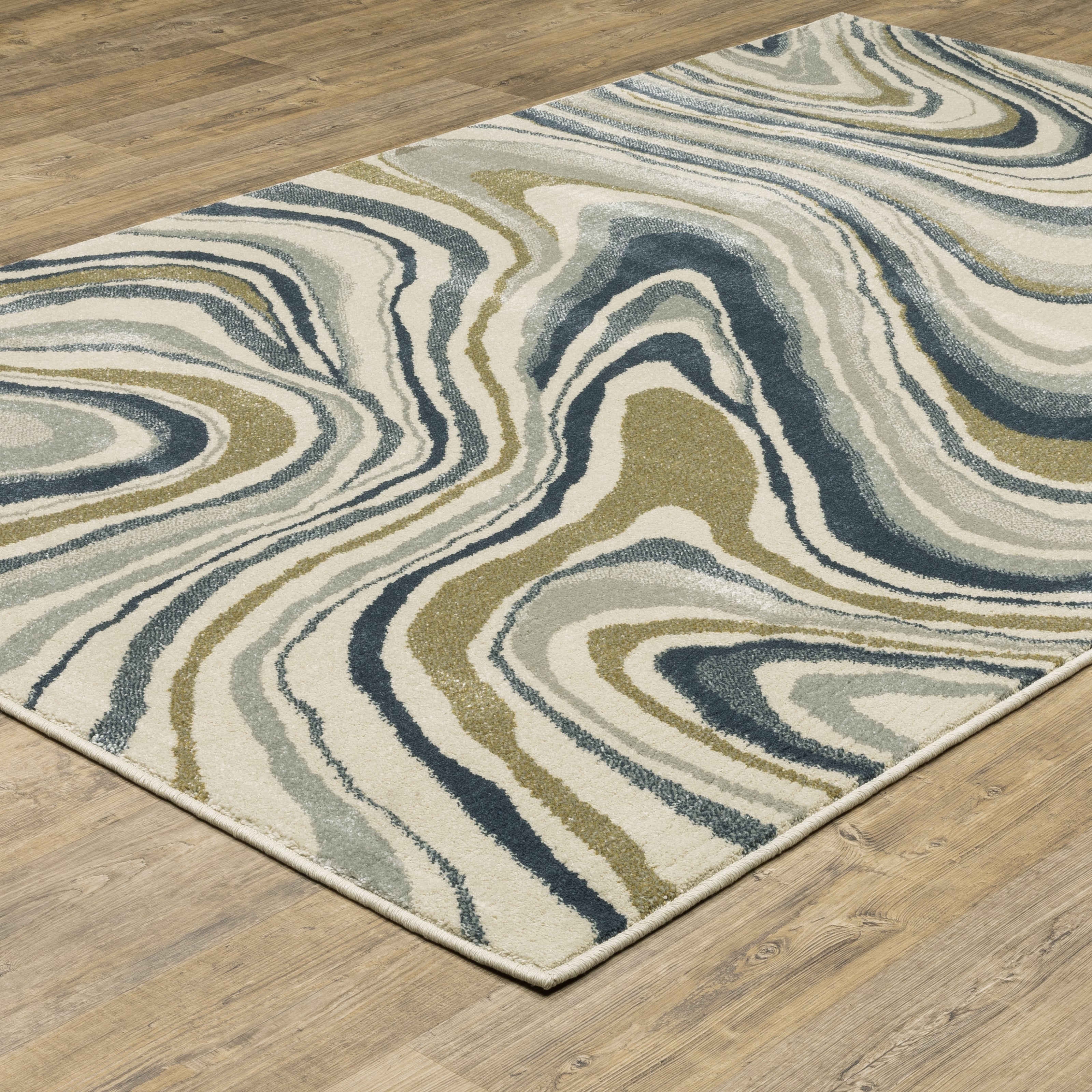 Oriental Weavers Branson BR07A Ivory/Blue Area Rug
