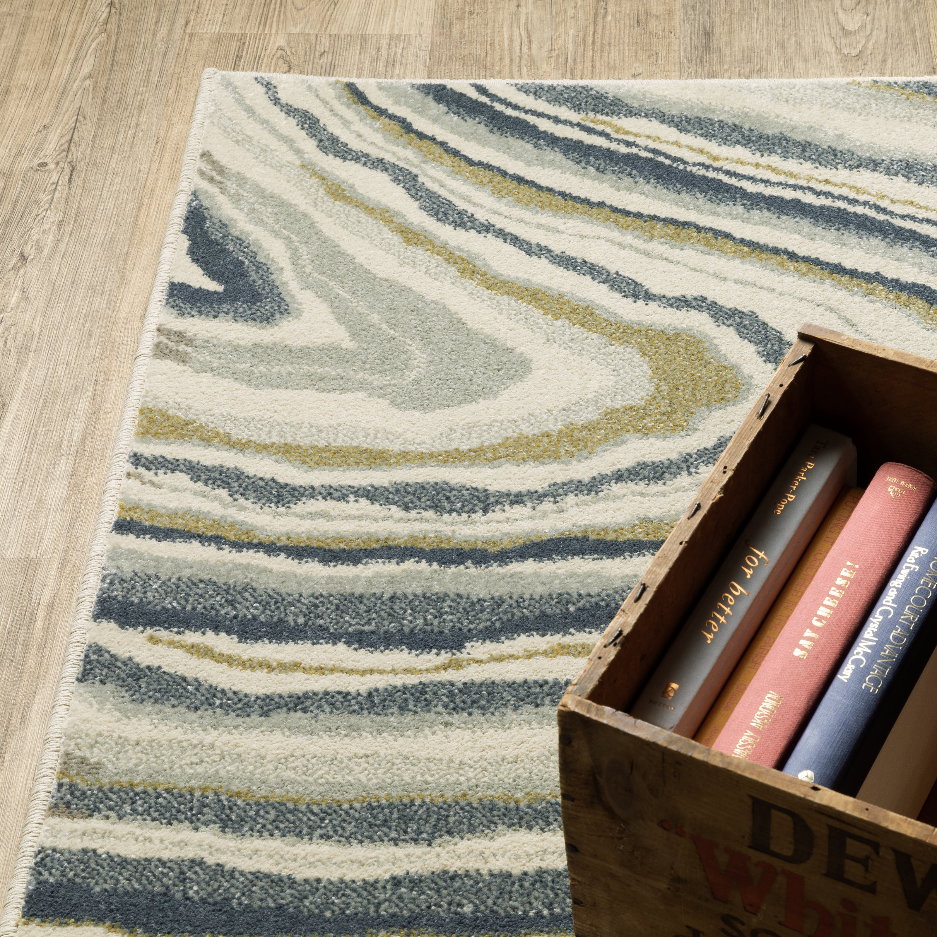 Oriental Weavers Branson BR07A Ivory/Blue Area Rug