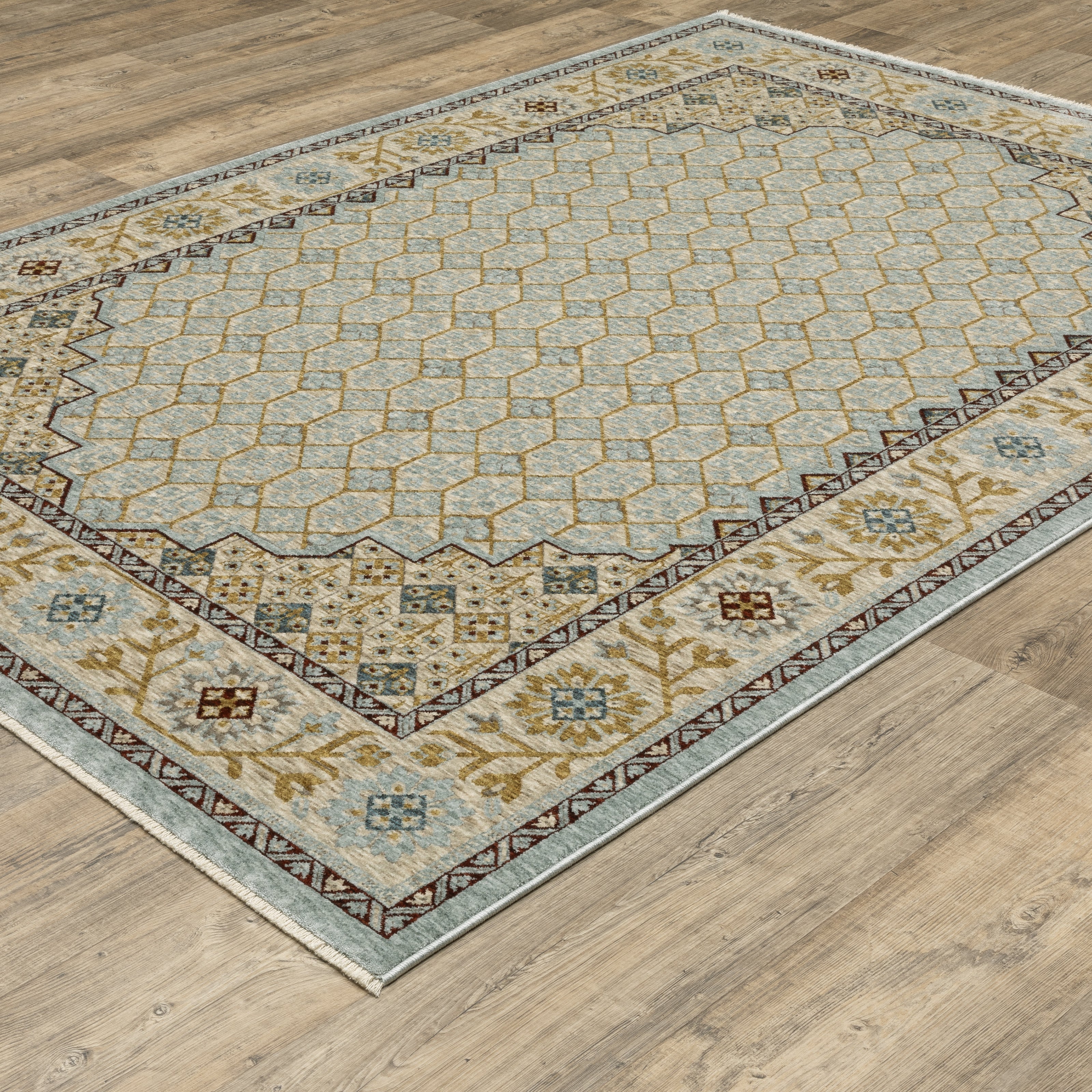 Oriental Weavers Capella CAP02 Blue/Gold Area Rug
