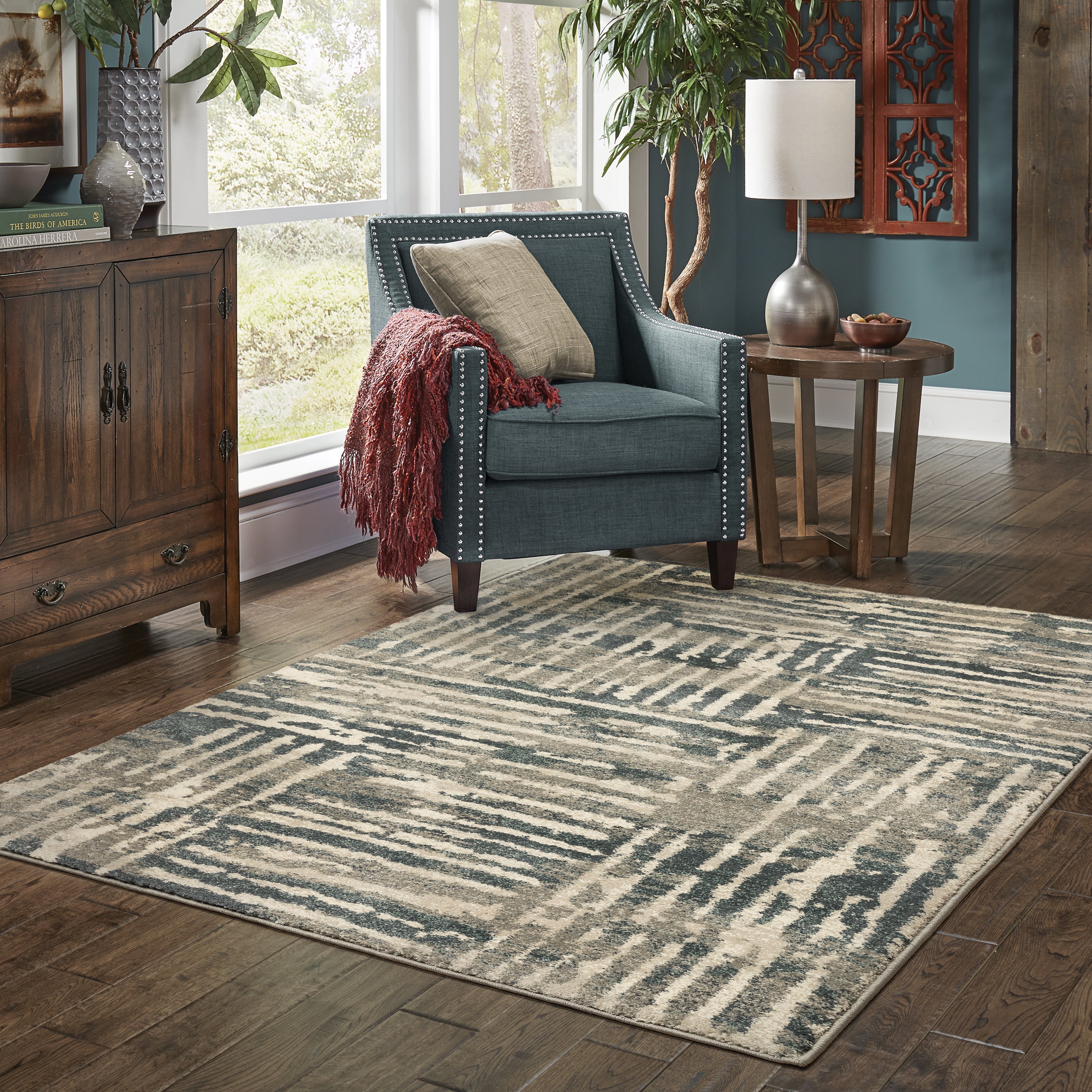 Oriental Weavers Carson 745C Blue/Beige Area Rug