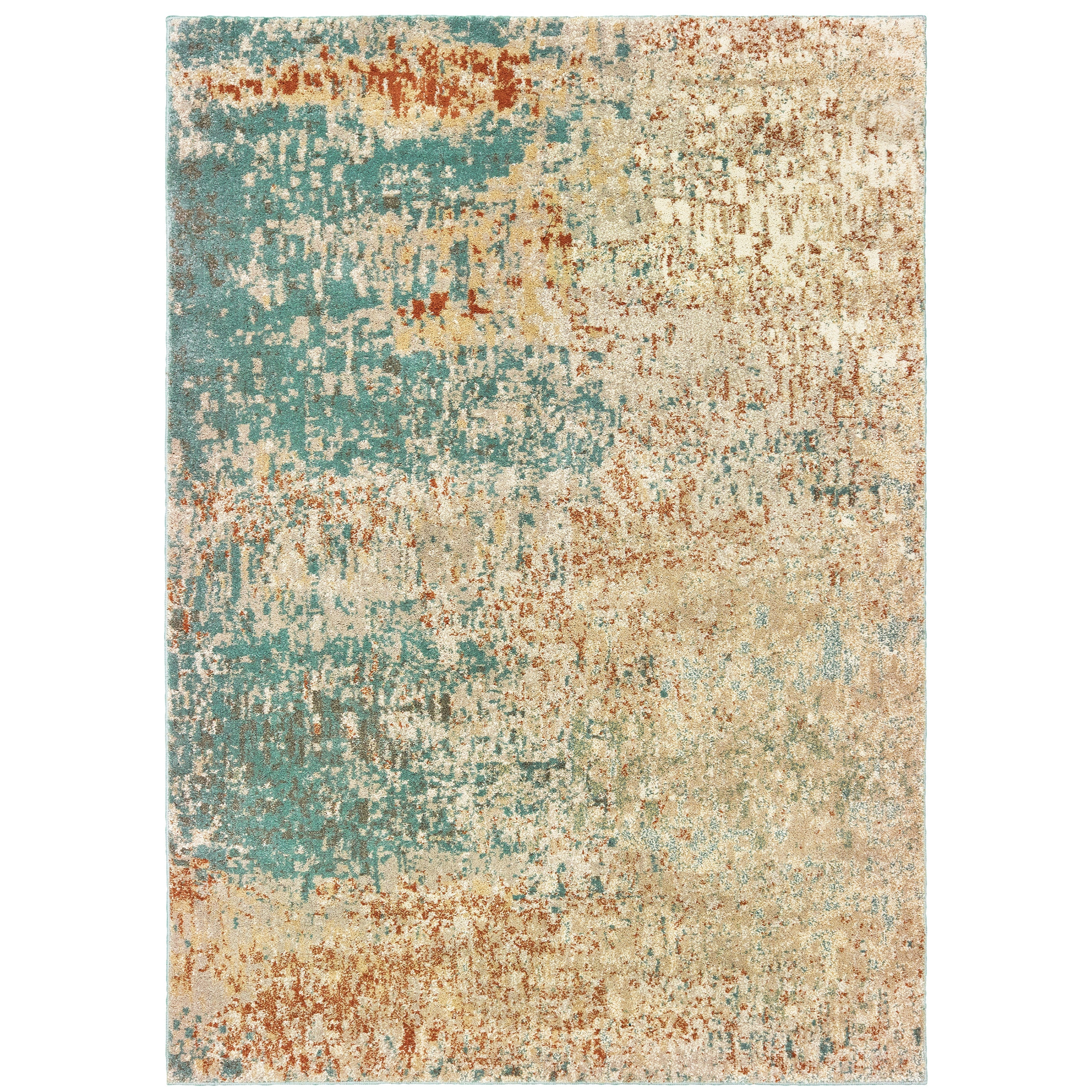 Oriental Weavers Carson 9654B Blue/Orange Area Rug