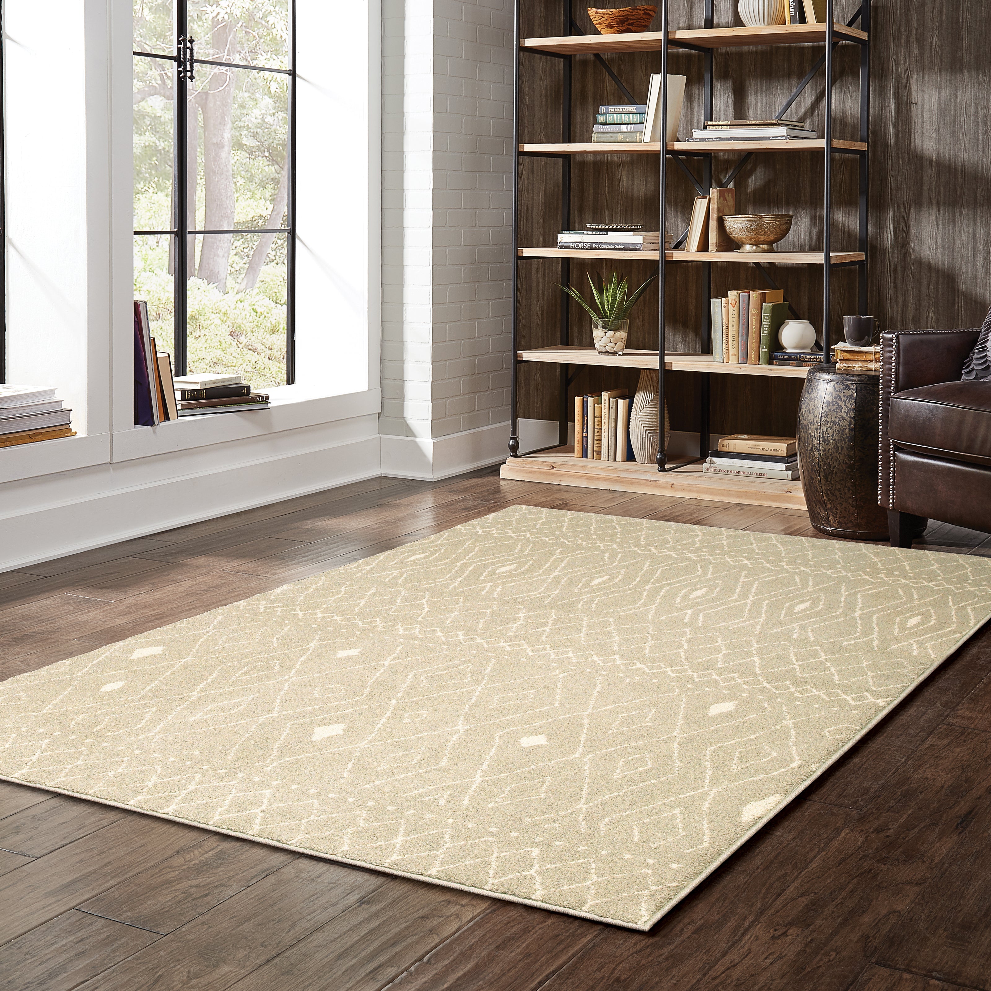 Oriental Weavers Carson 9665B Sand/Ivory Area Rug