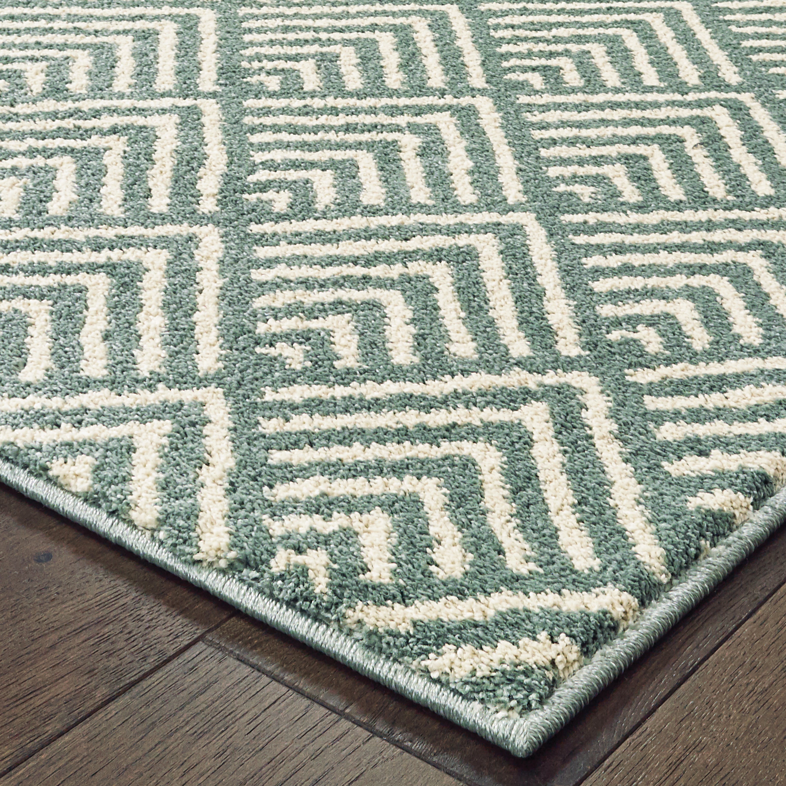 Oriental Weavers Carson 9667C Blue/Ivory Area Rug