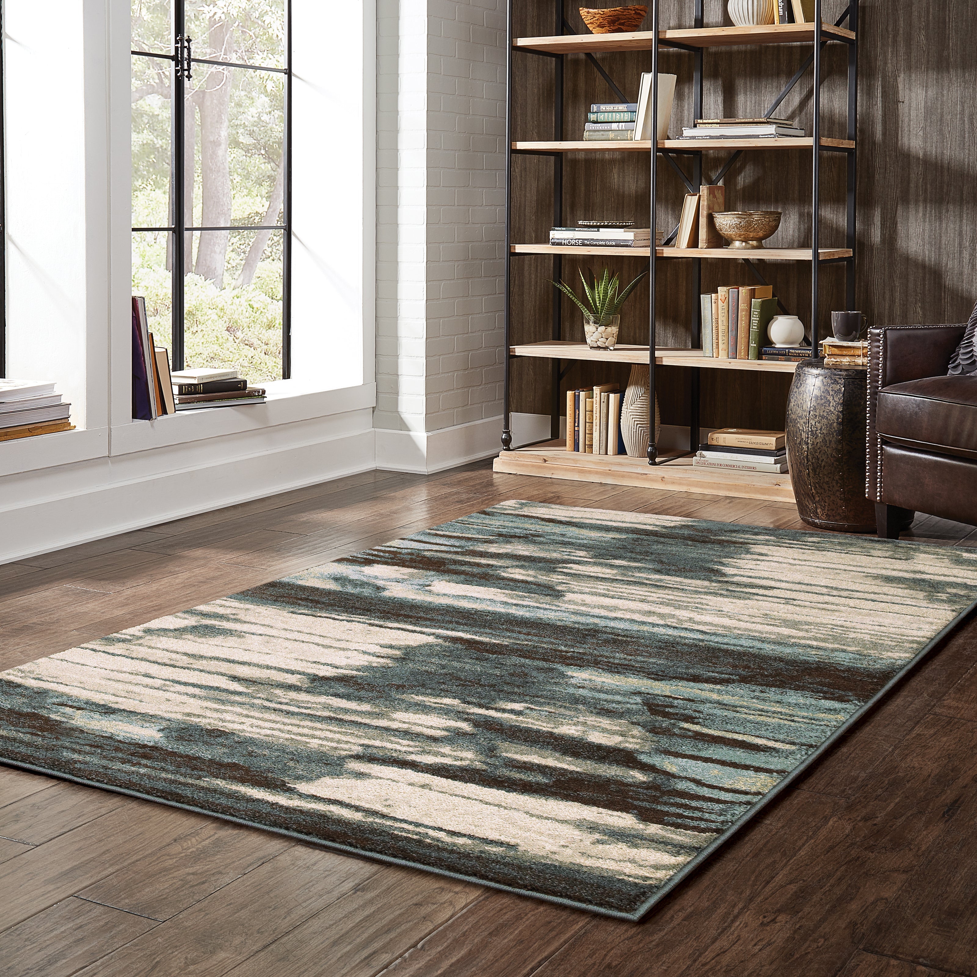 Oriental Weavers Carson 9675A Blue/Ivory Area Rug