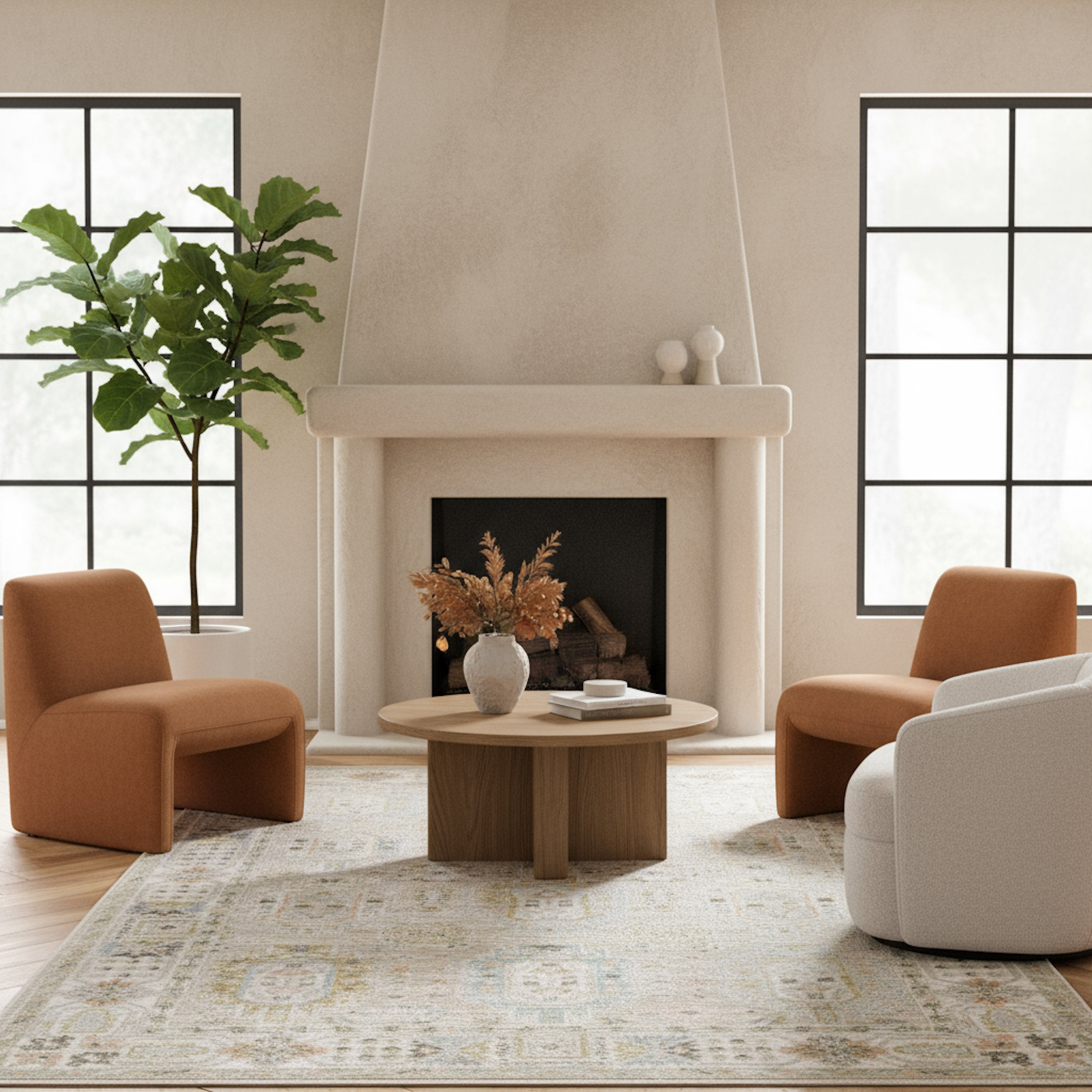 Oriental Weavers Cavett CAV04 Beige/Blue Area Rug