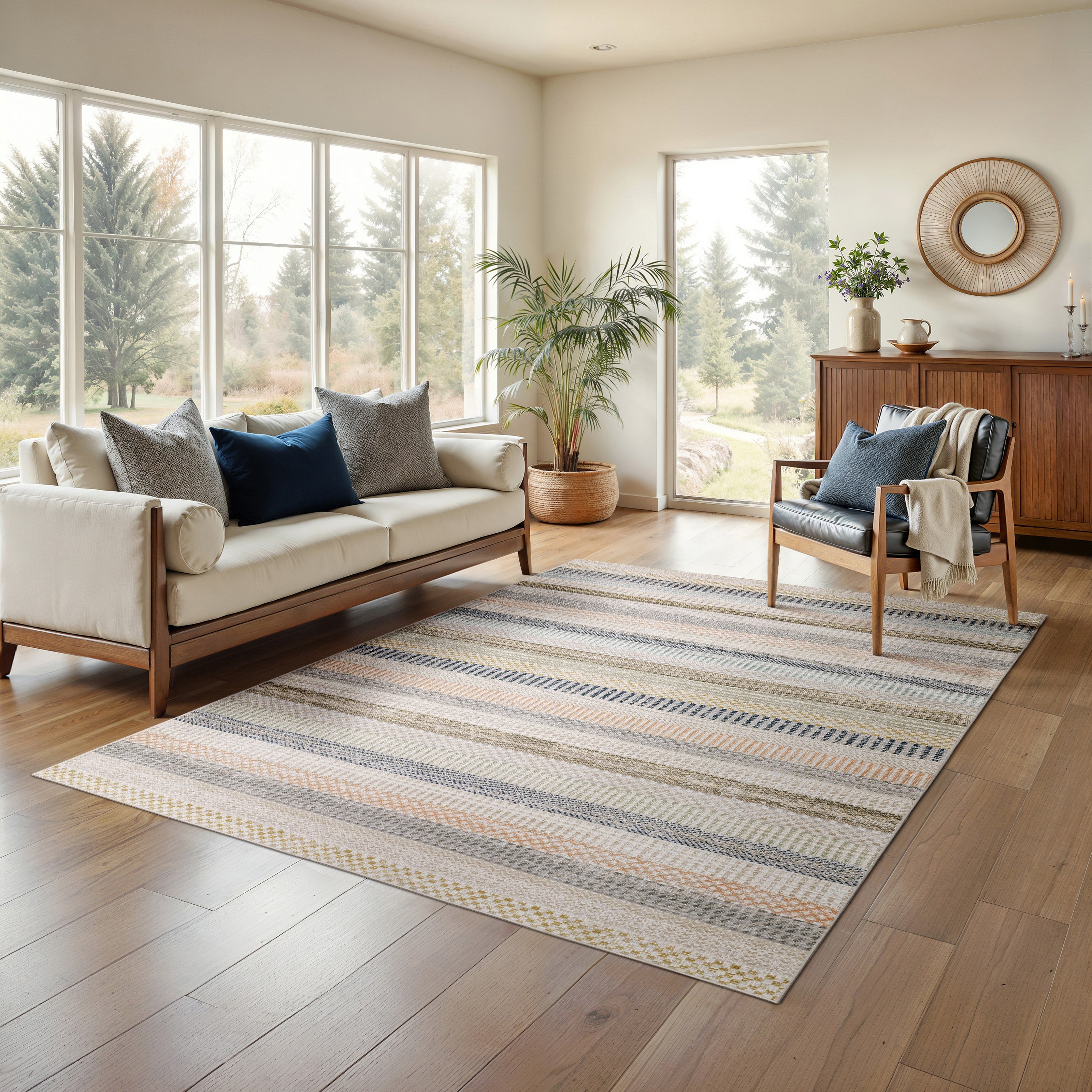 Oriental Weavers Cavett CAV08 Ivory/Multi Area Rug