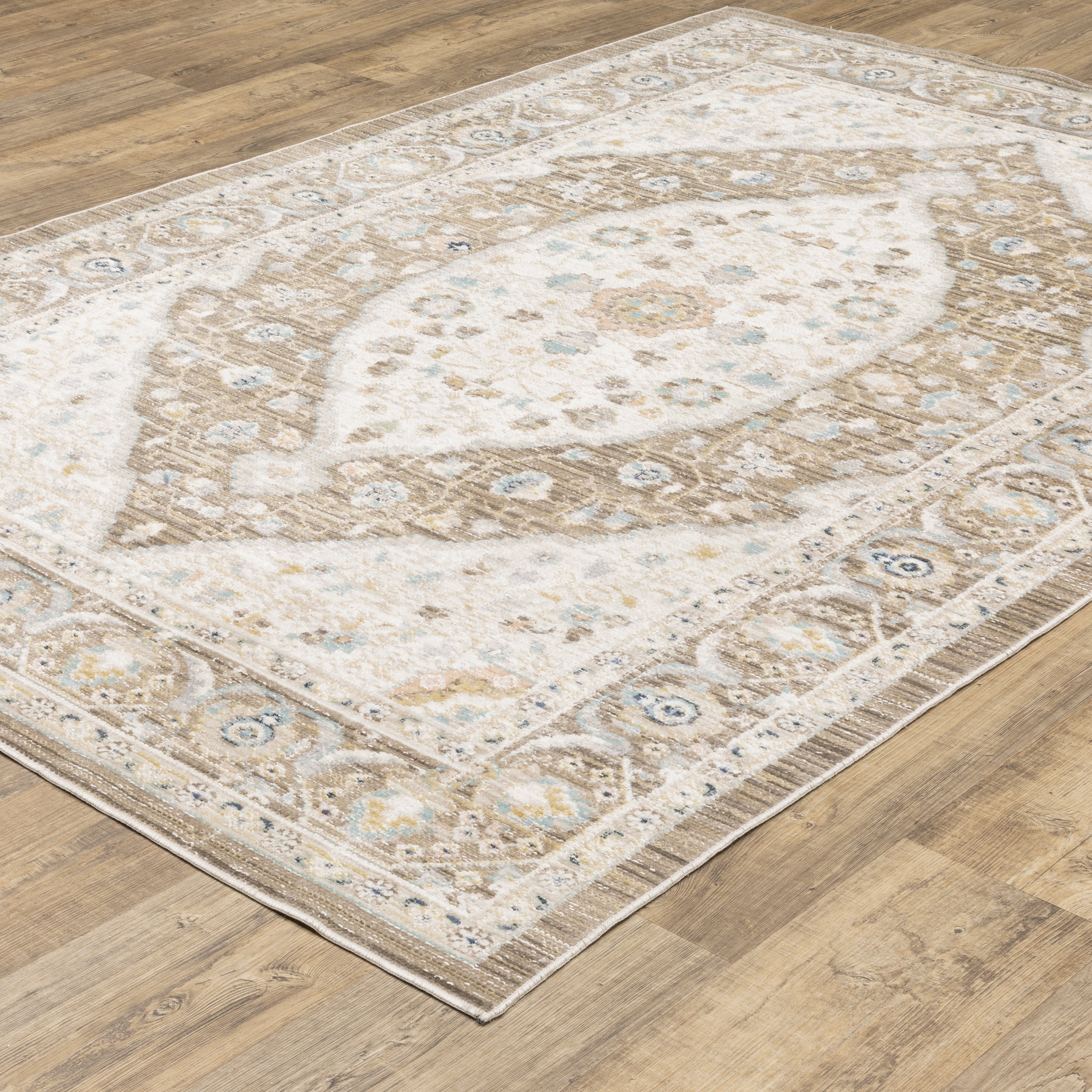 Oriental Weavers Cavett CAV12 Brown/Blue Area Rug