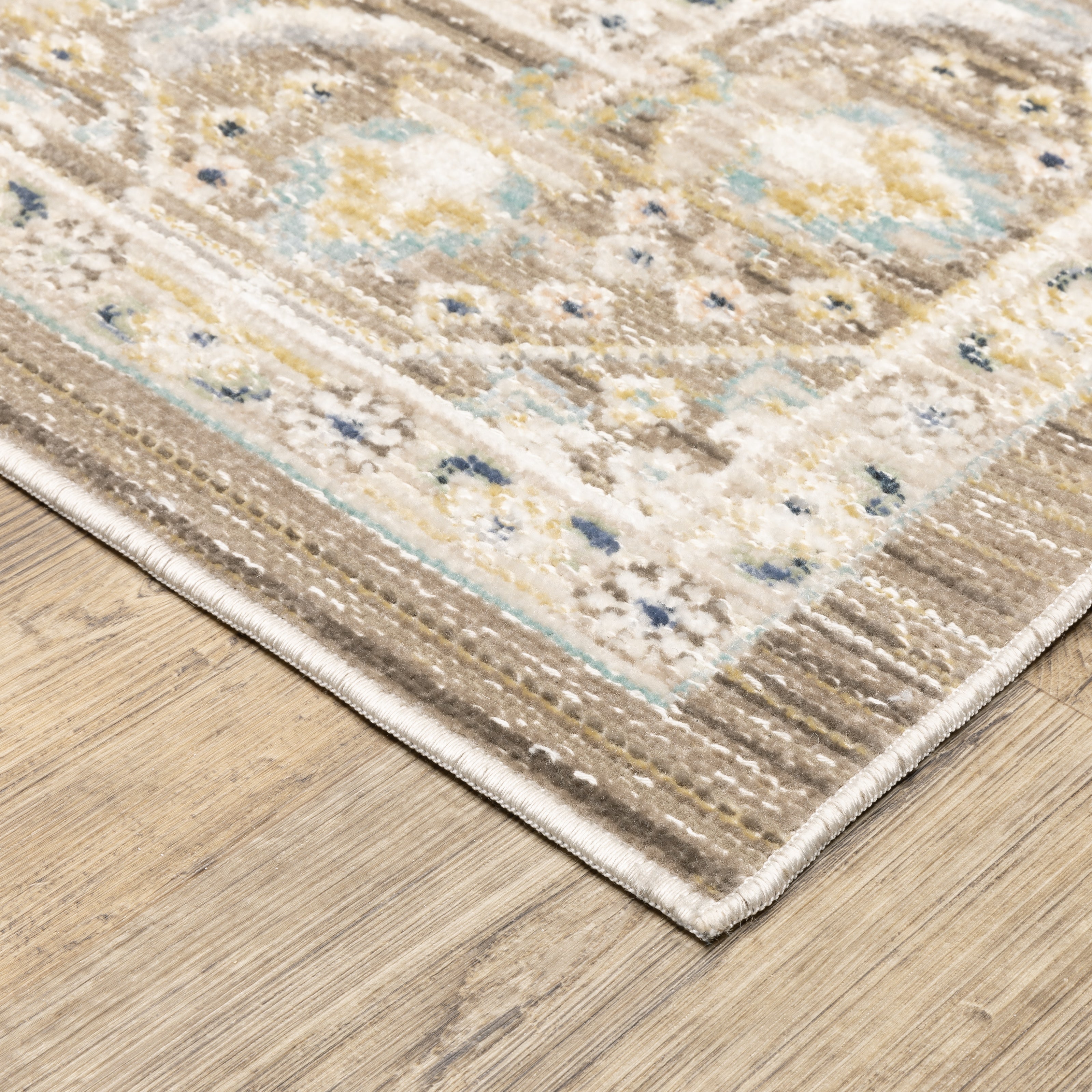 Oriental Weavers Cavett CAV12 Brown/Blue Area Rug
