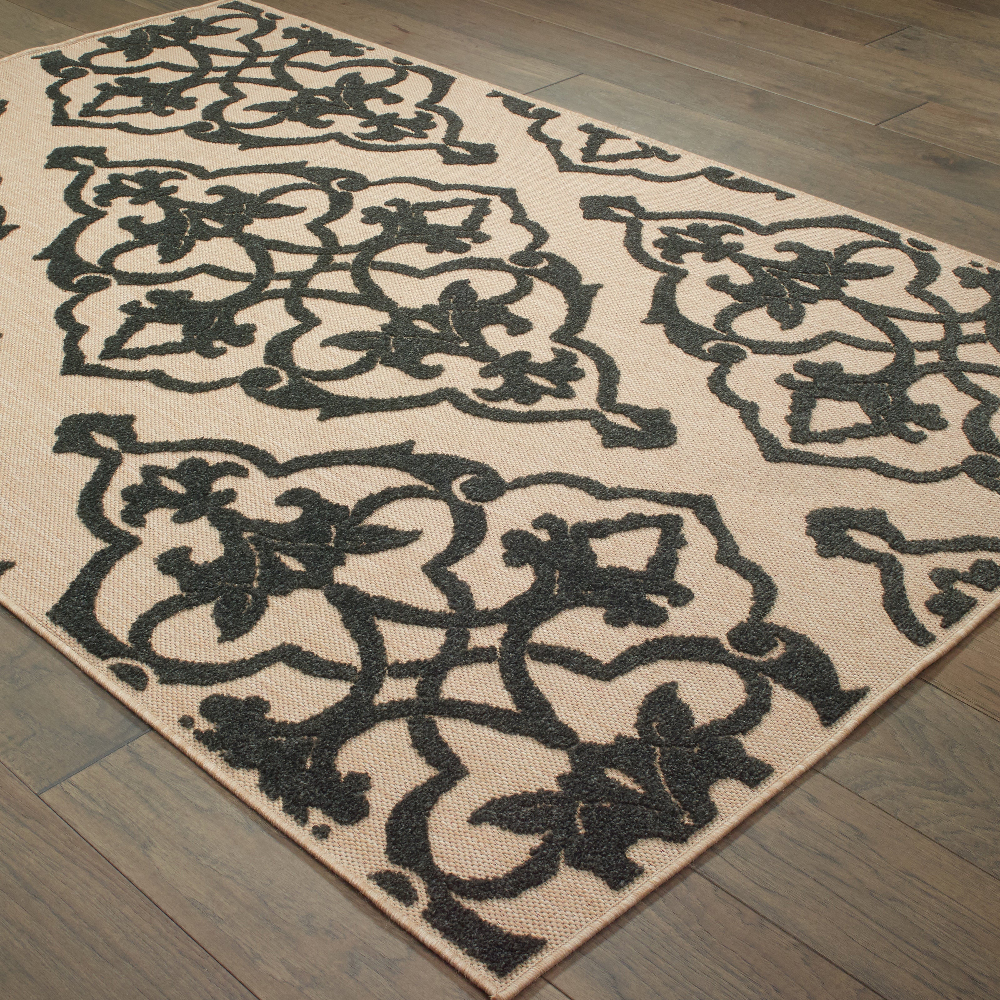 Oriental Weavers Cayman 1B Sand/Charcoal Area Rug