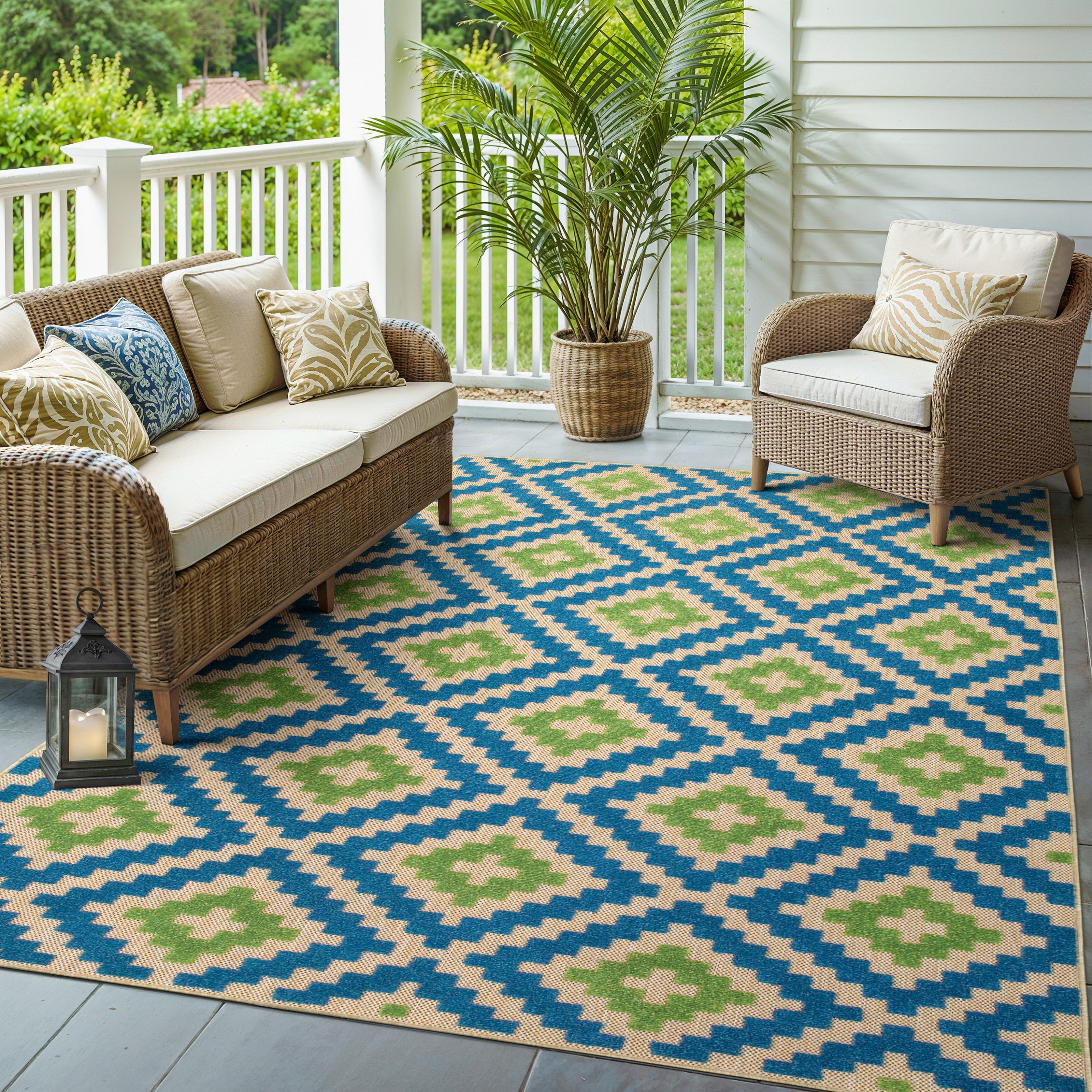 Oriental Weavers Cayman 2063Z Sand/Blue Area Rug