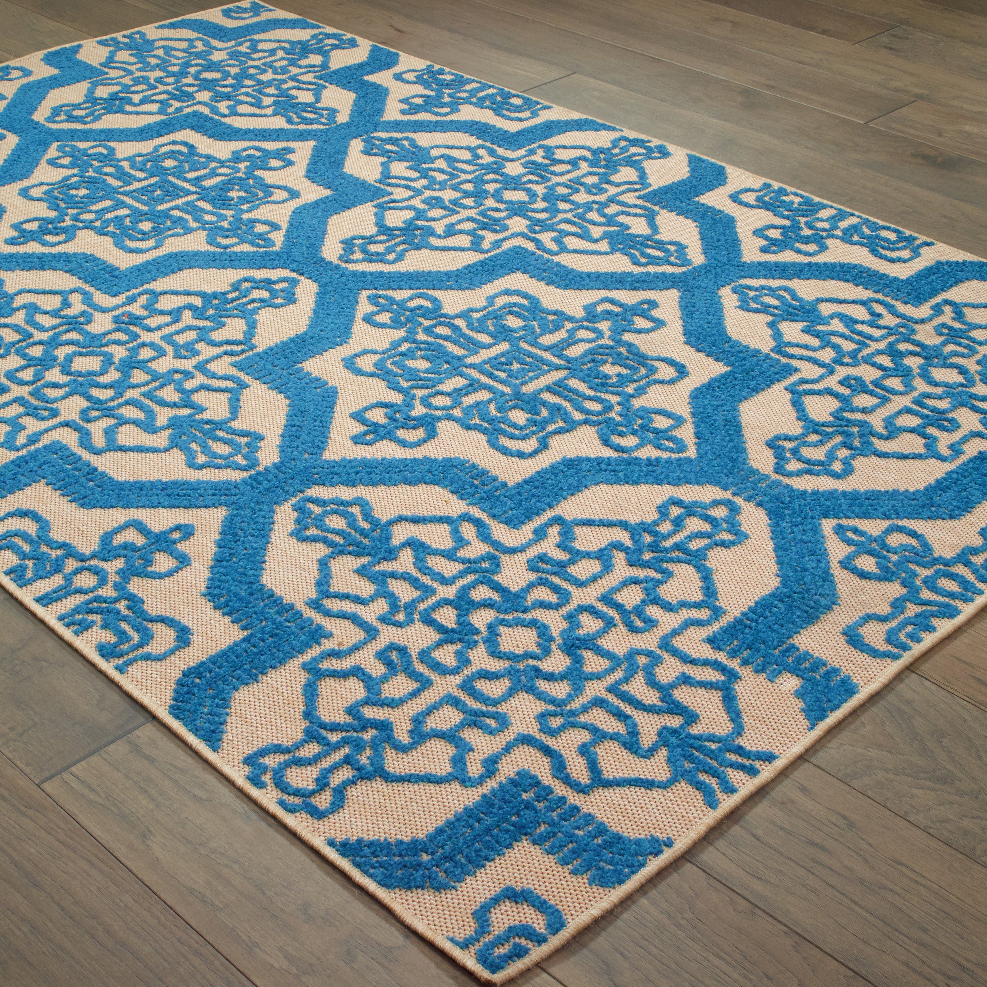 Oriental Weavers Cayman 2541M Sand/Blue Area Rug