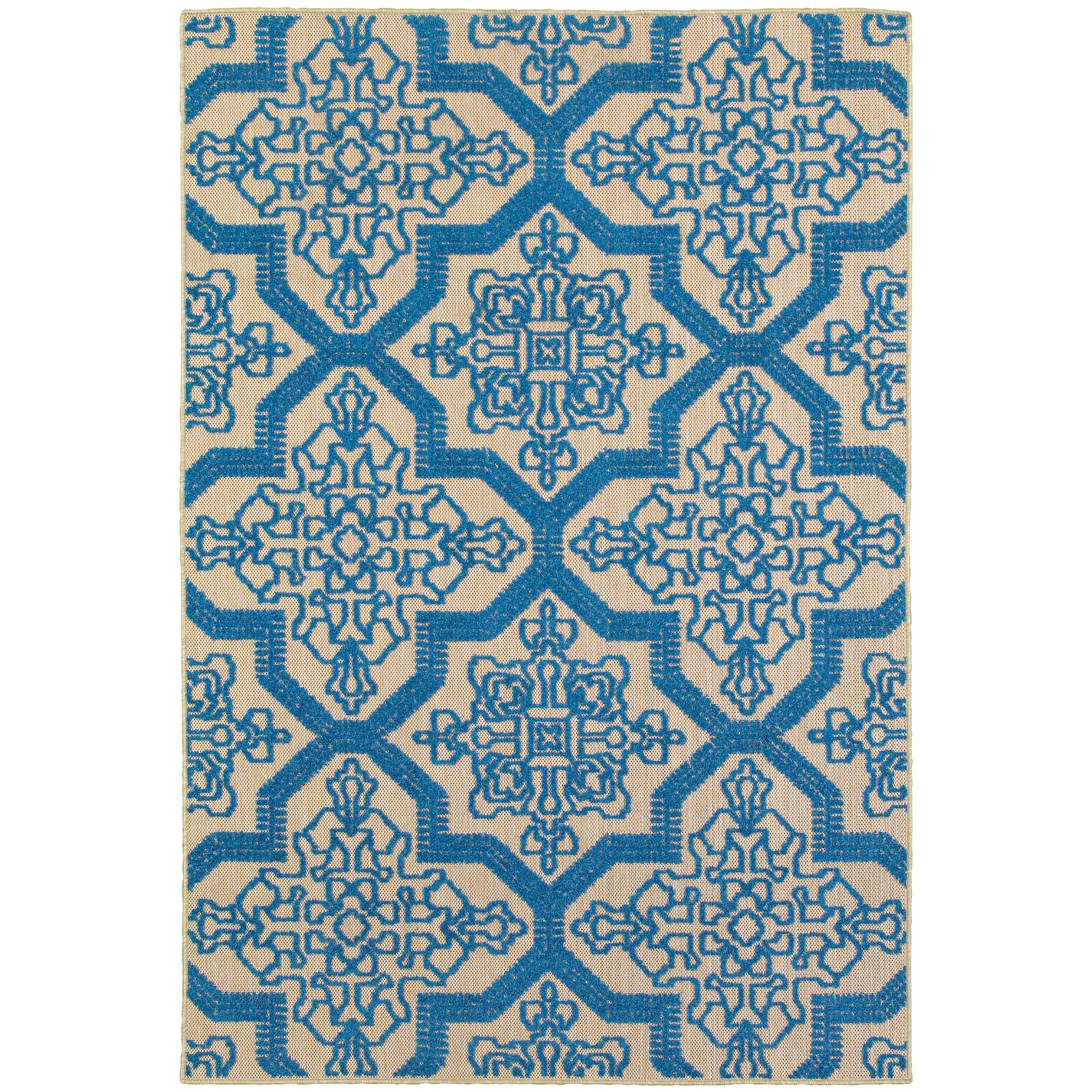Oriental Weavers Cayman 2541M Sand/Blue Area Rug