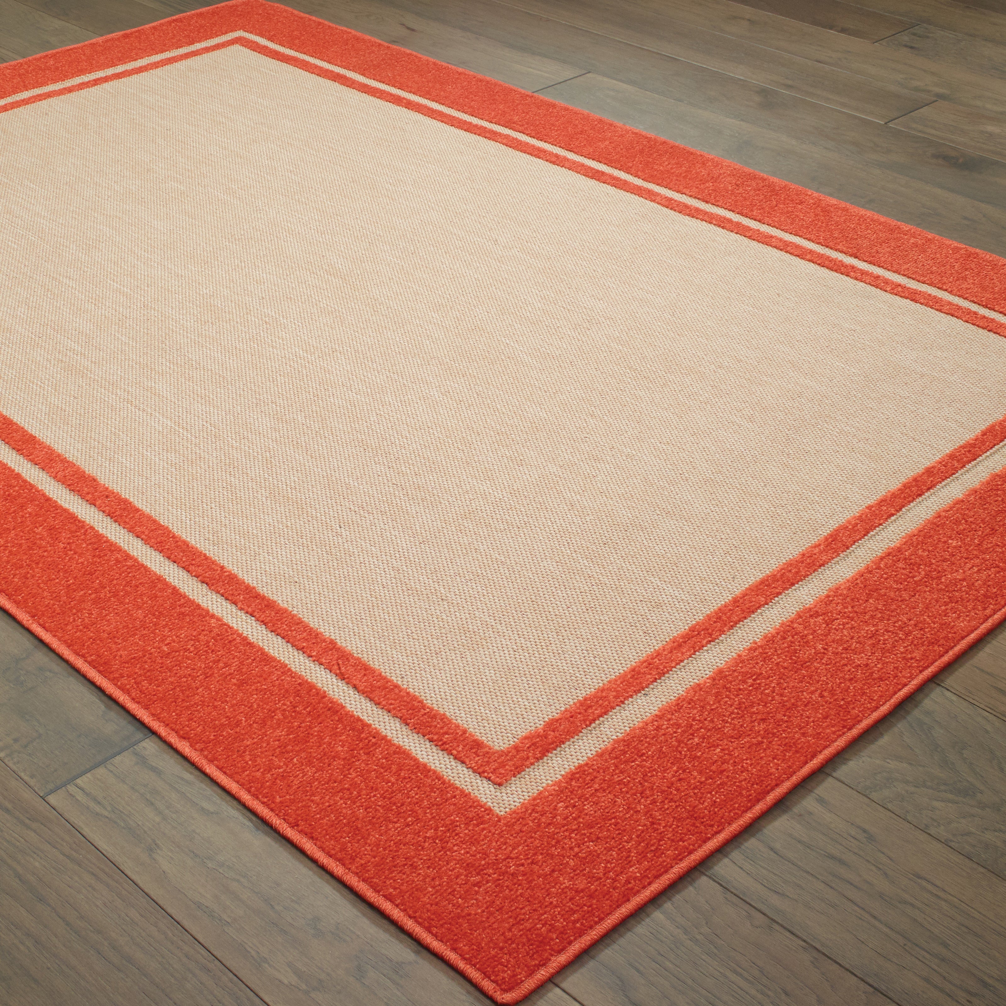 Oriental Weavers Cayman 5594Q Sand/Orange Area Rug