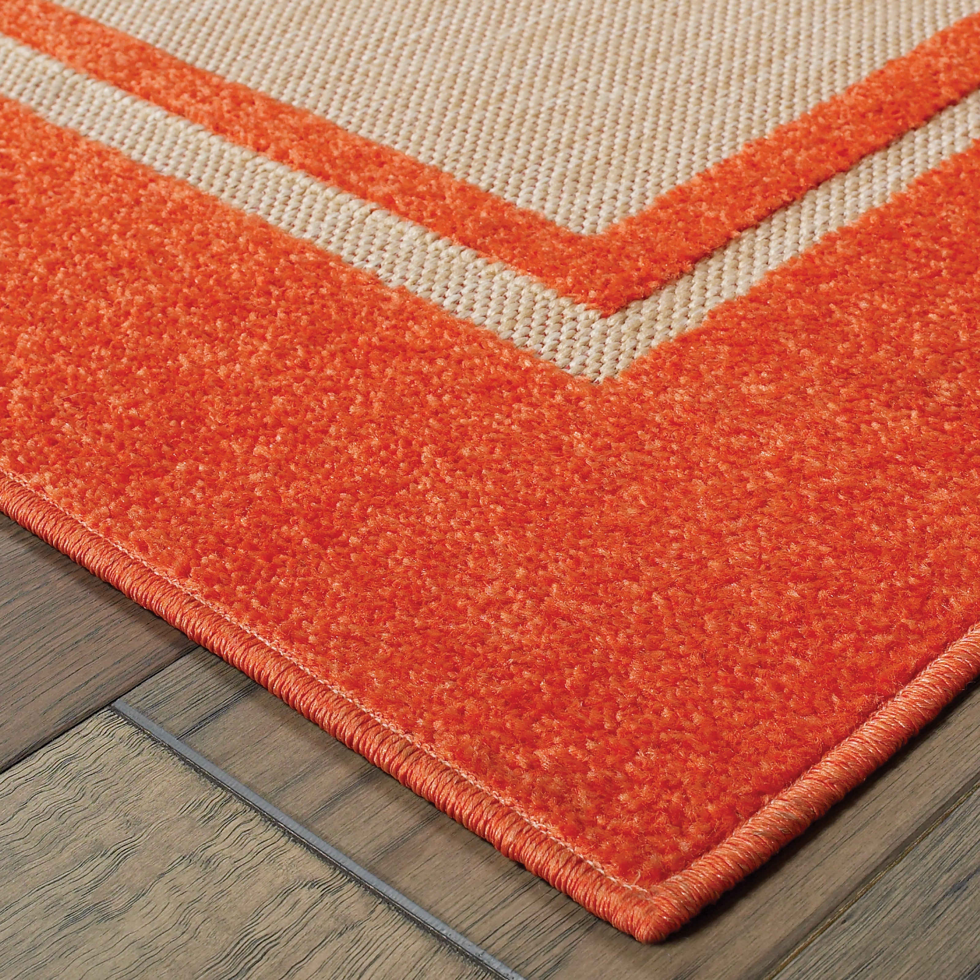 Oriental Weavers Cayman 5594Q Sand/Orange Area Rug