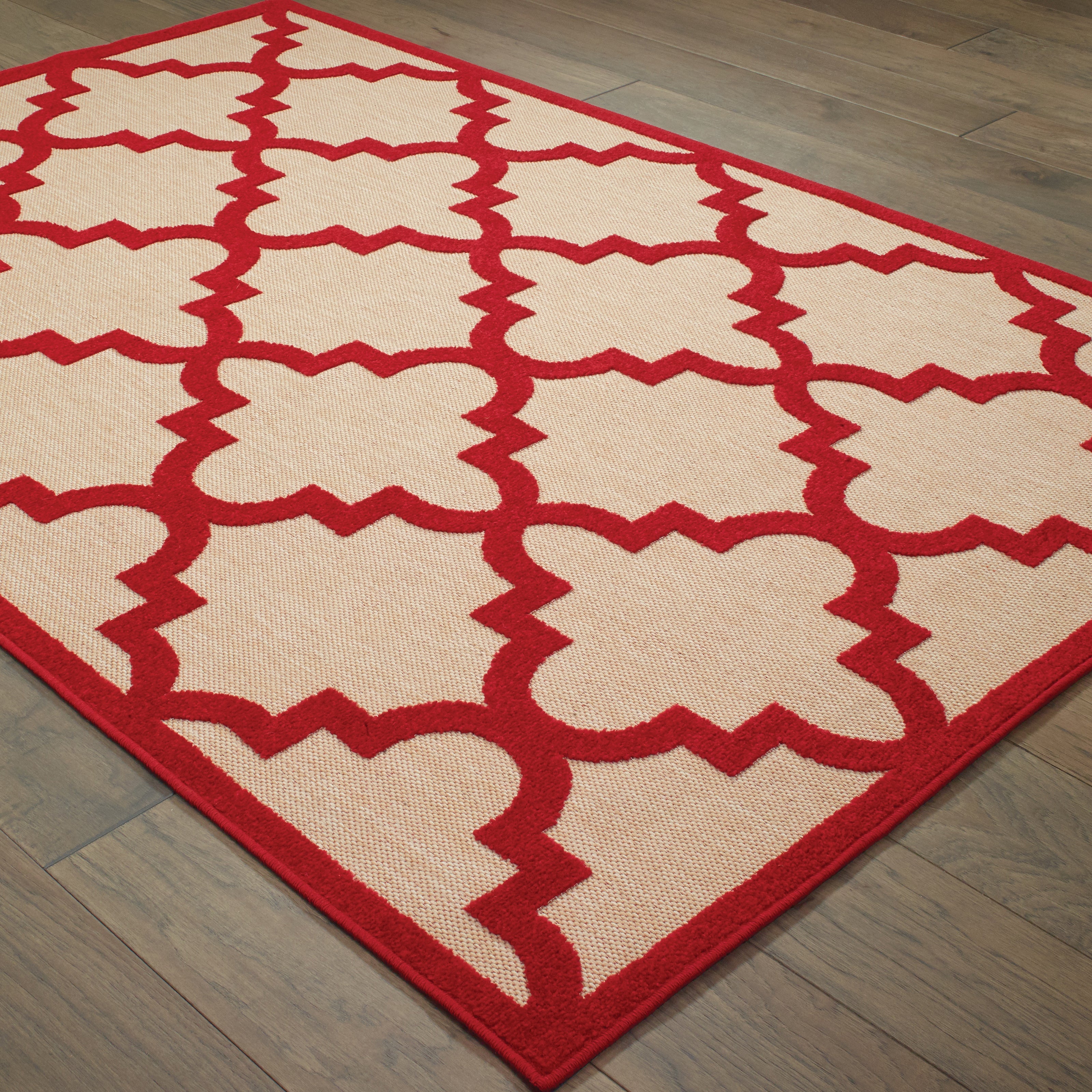 Oriental Weavers Cayman 660R Sand/Red Area Rug